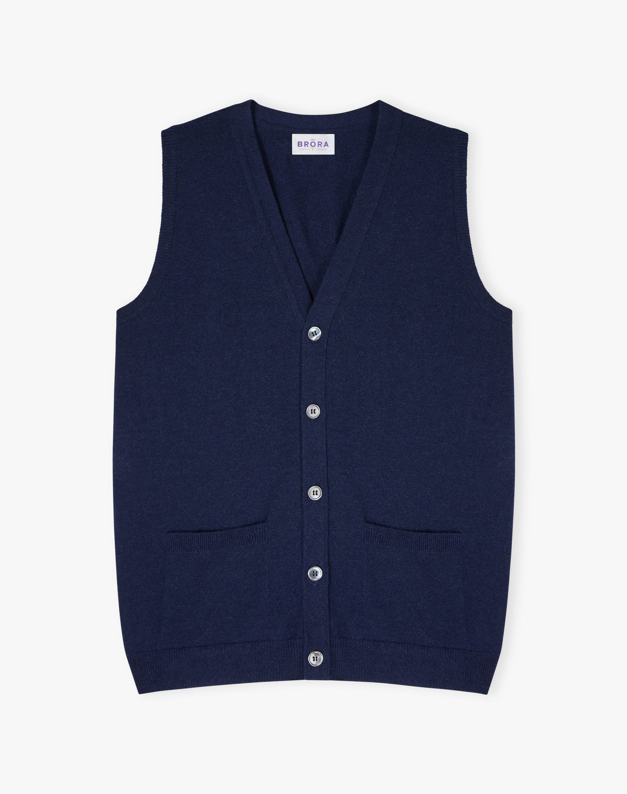 Cashmere Sleeveless Cardigan