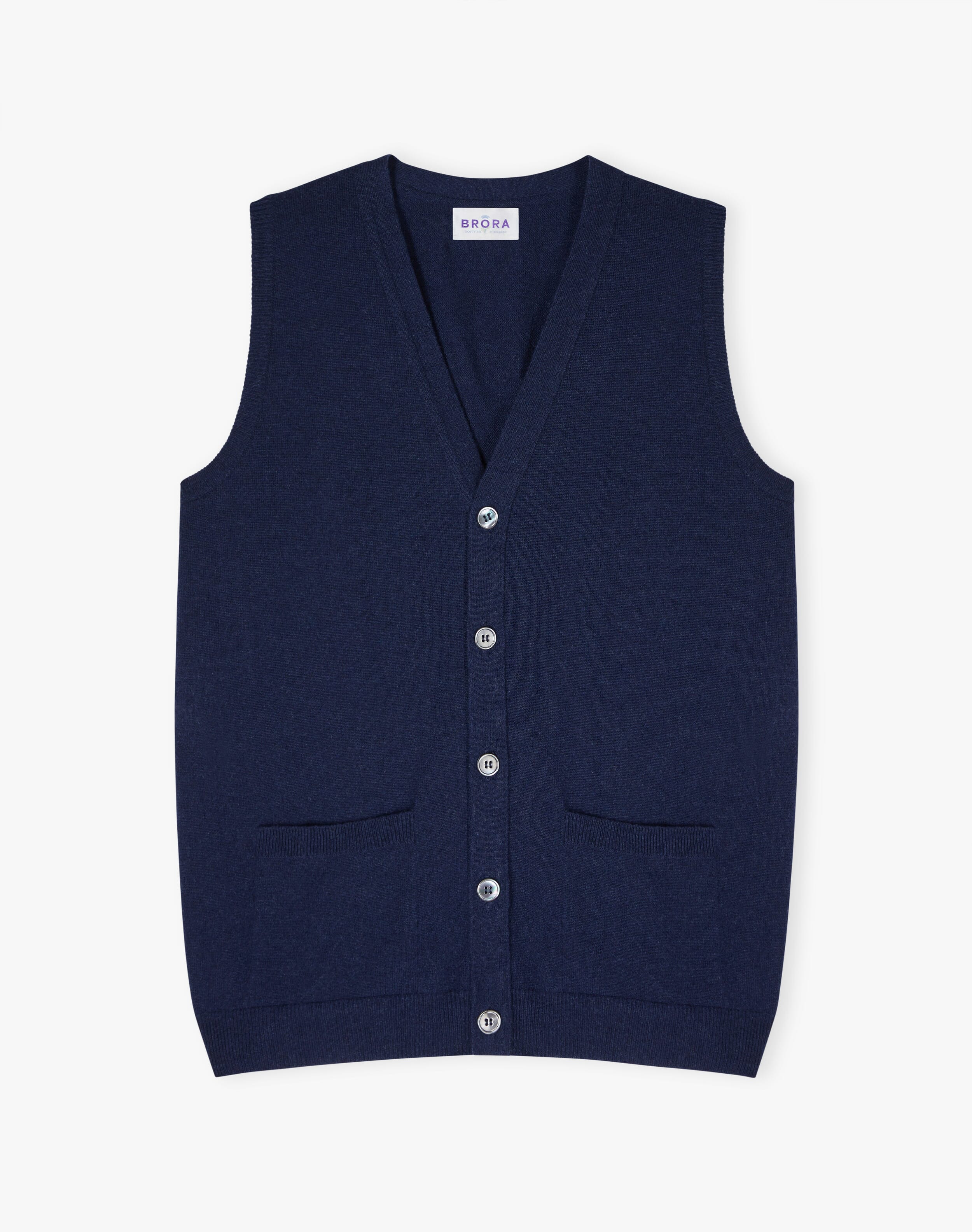Cashmere Sleeveless Cardigan