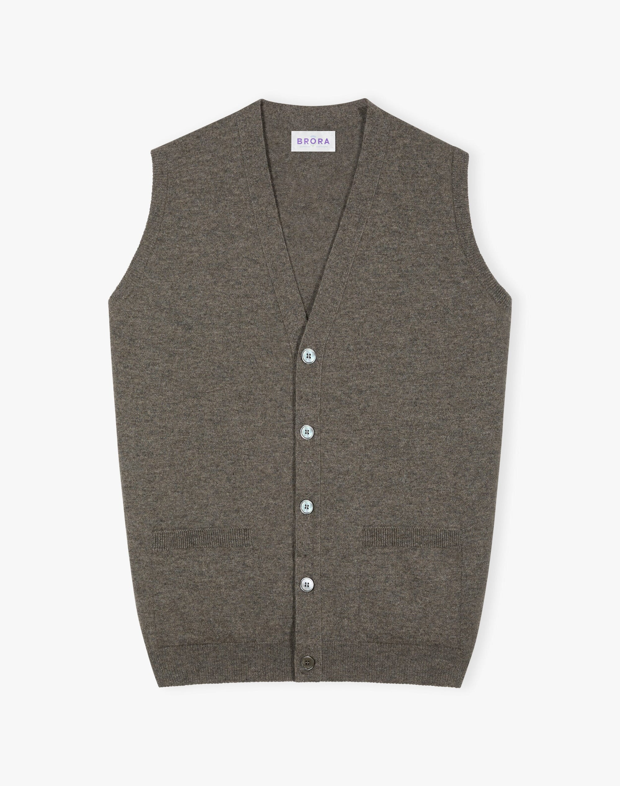 Cashmere Sleeveless Cardigan