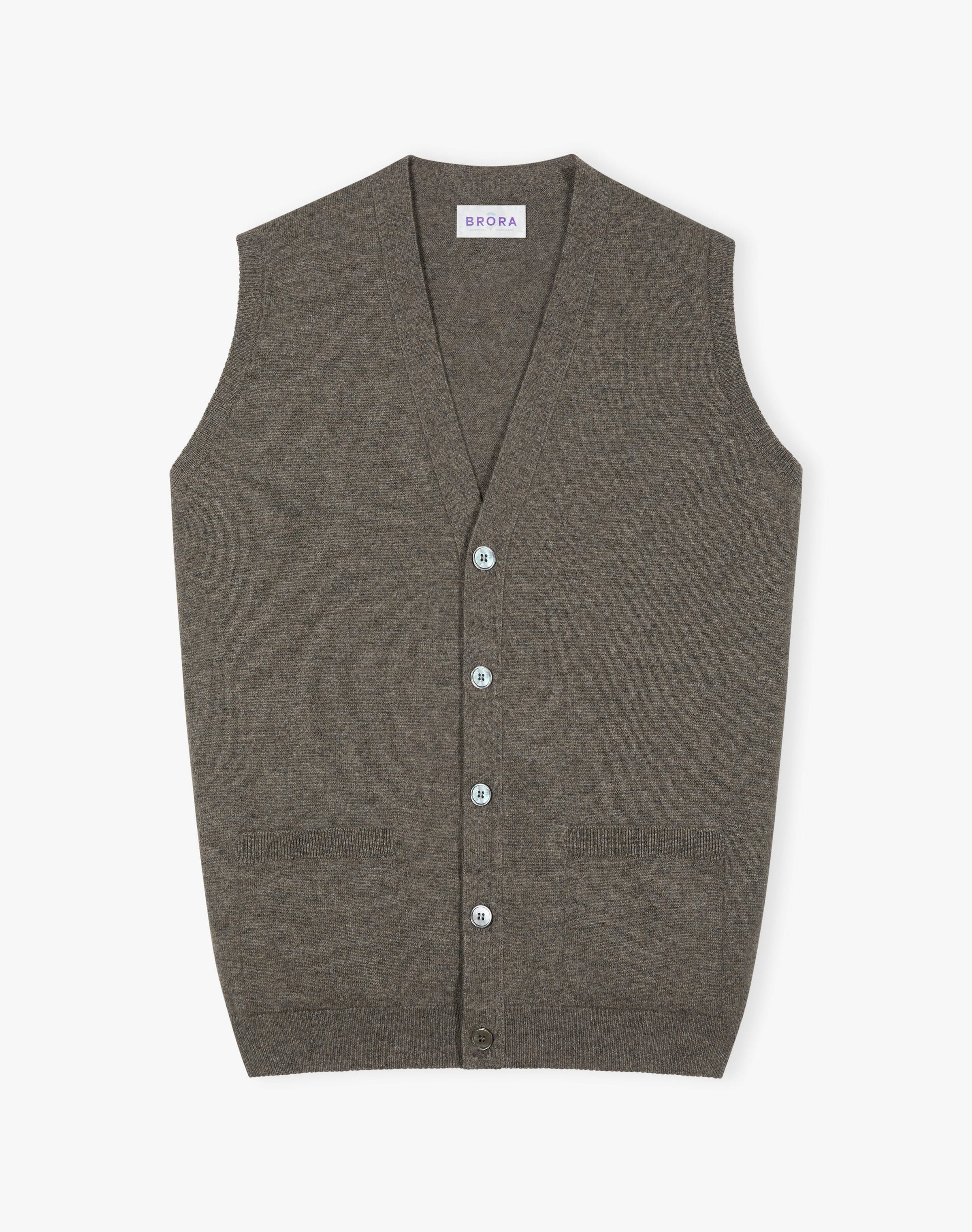 Cashmere Sleeveless Cardigan