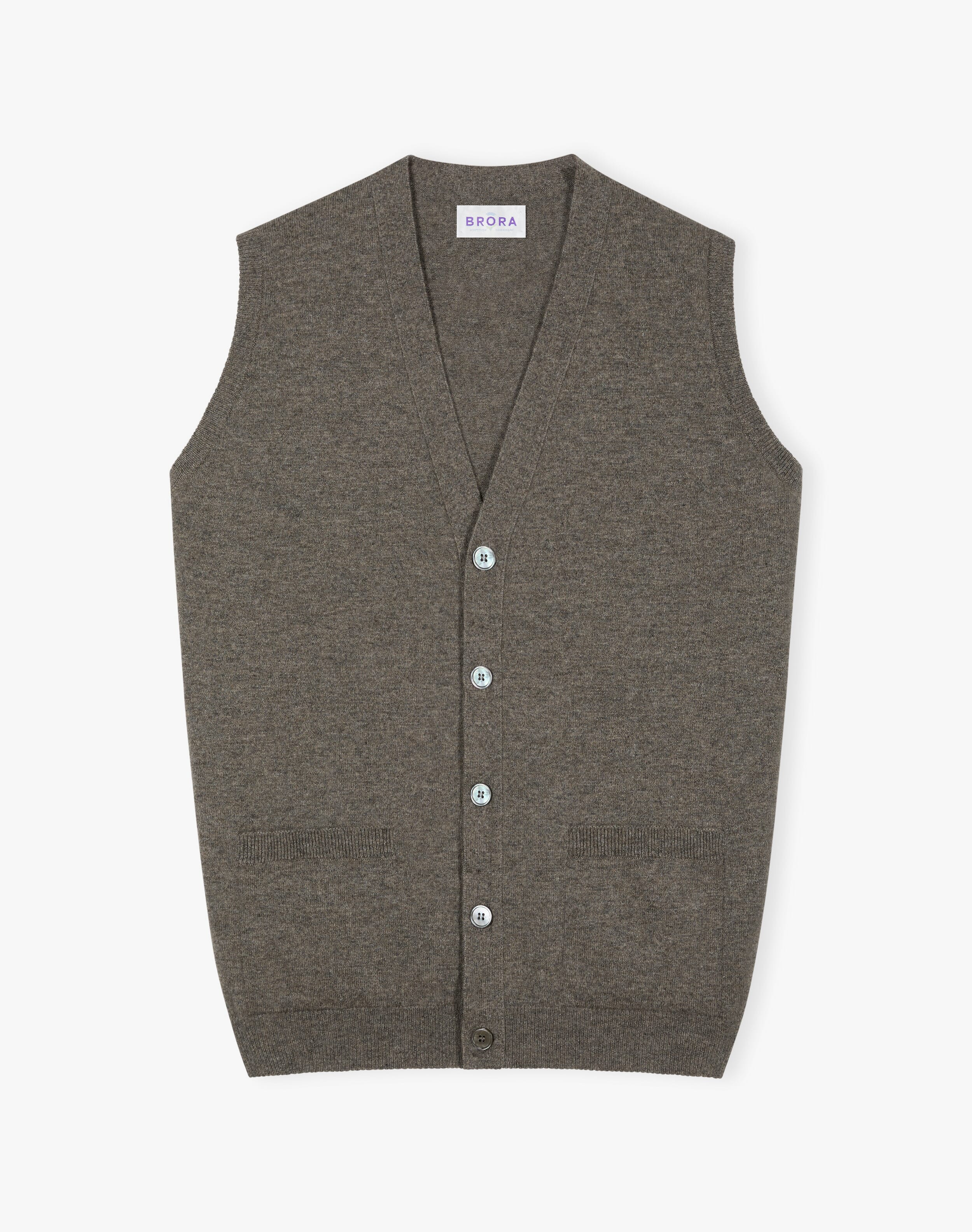 Cashmere Sleeveless Cardigan