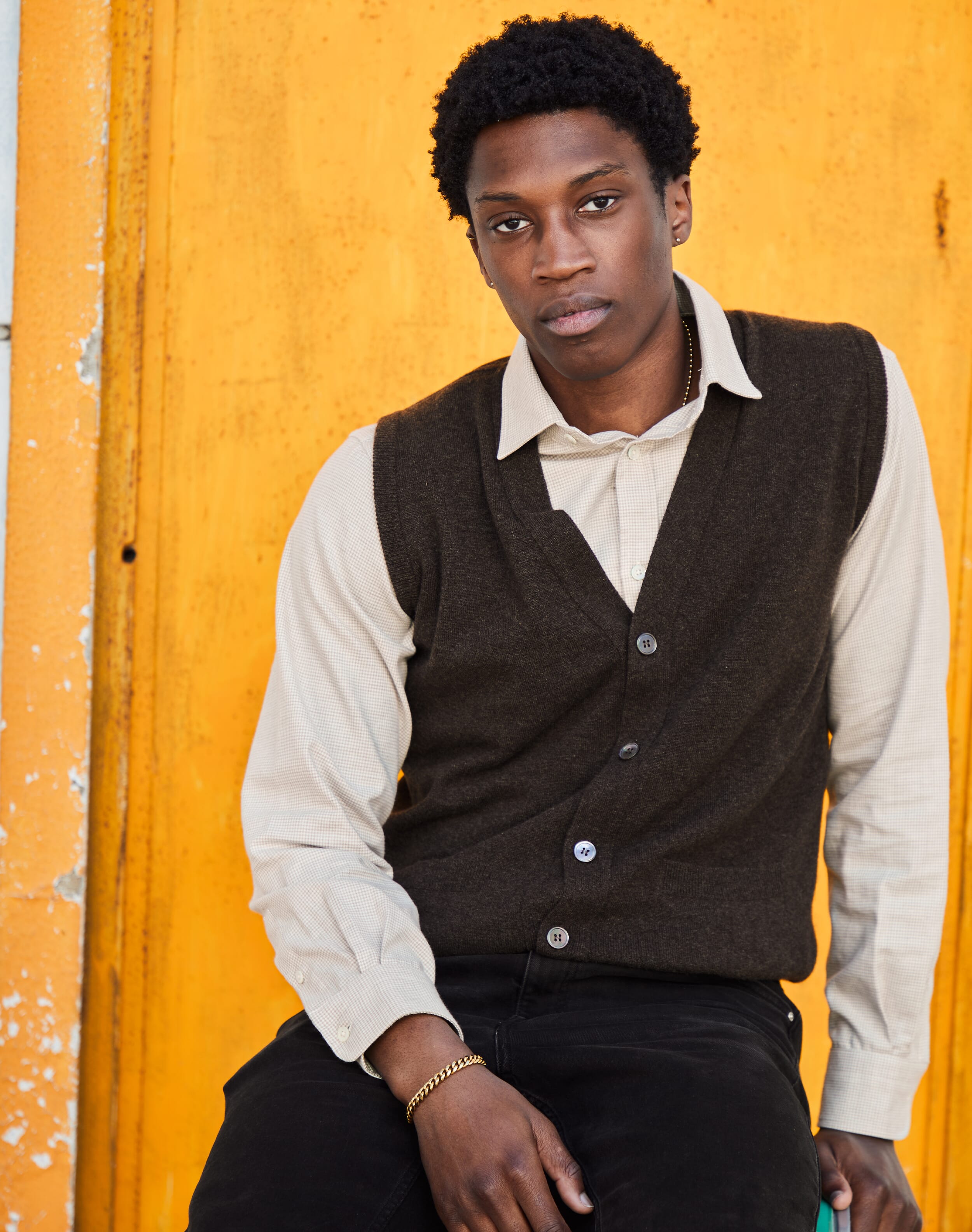 Cashmere Sleeveless Cardigan