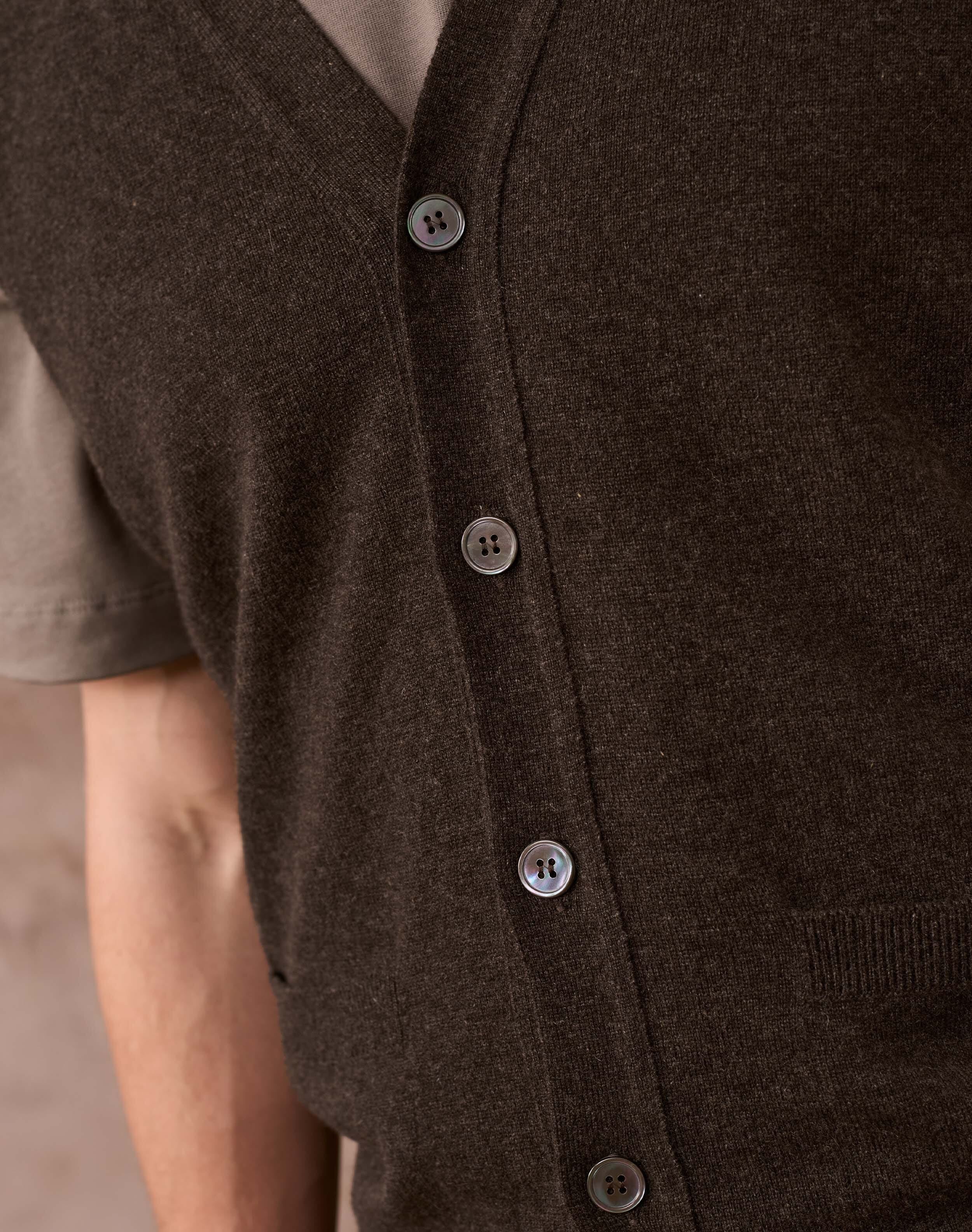 Cashmere Sleeveless Cardigan