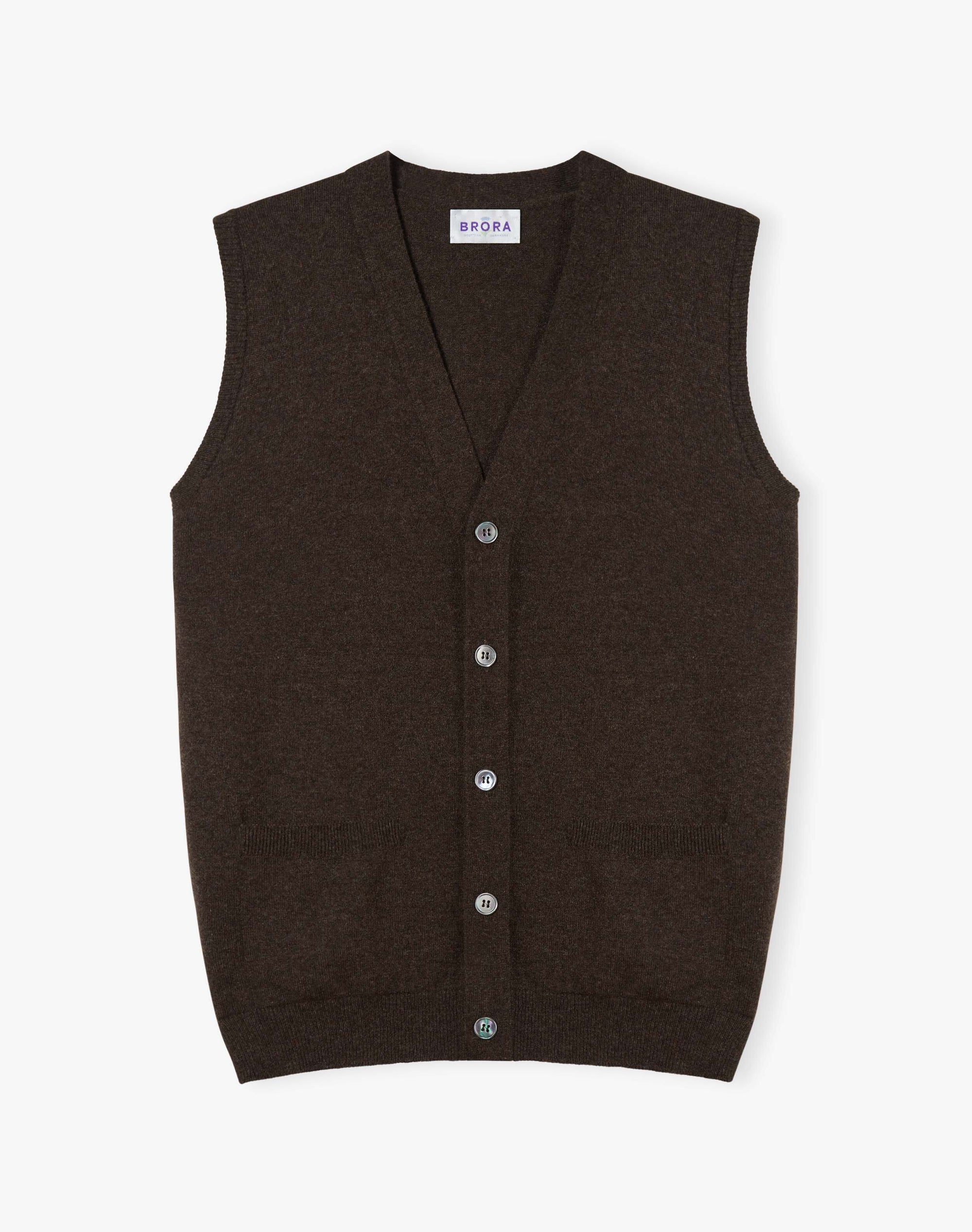 Cashmere Sleeveless Cardigan