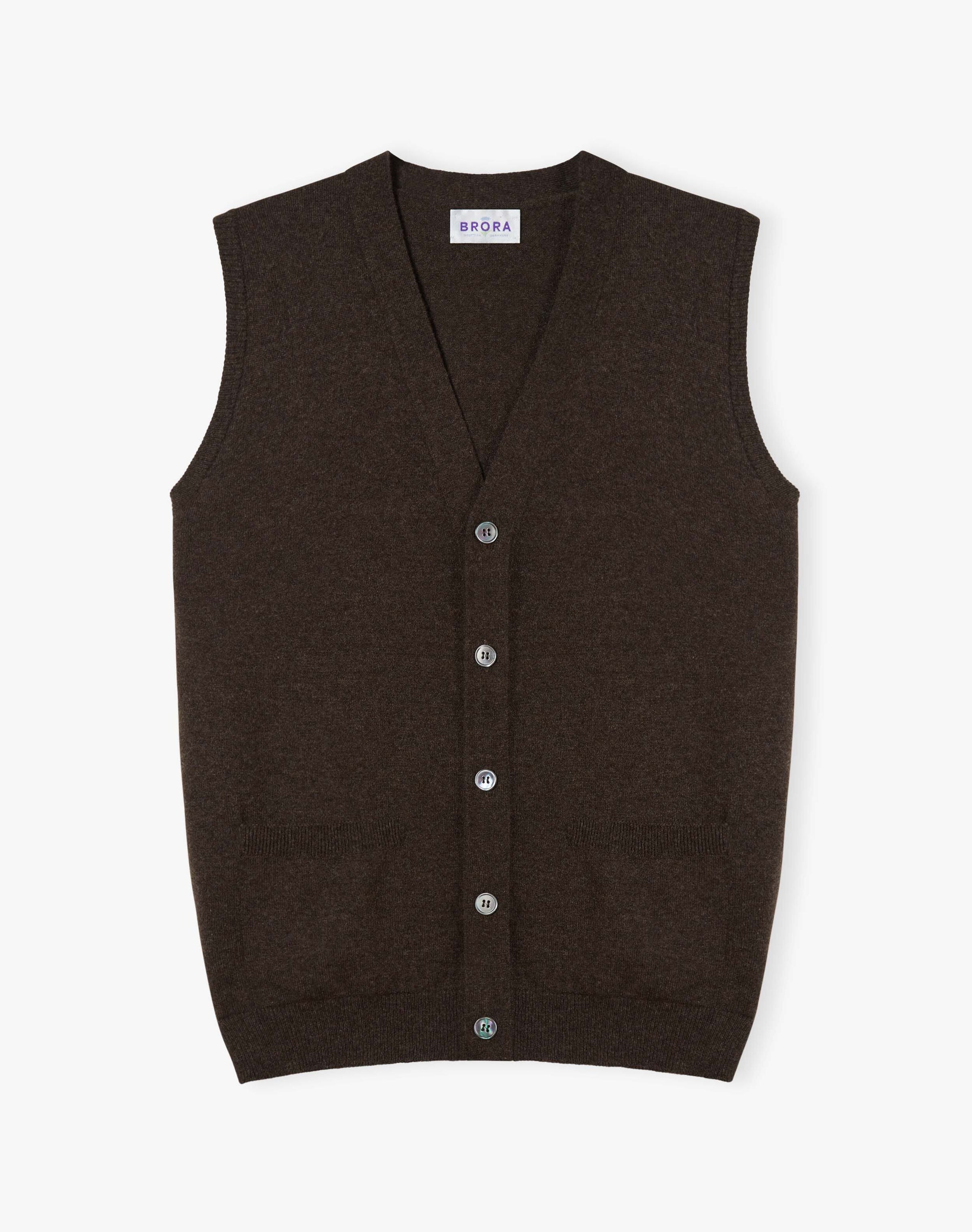 Cashmere Sleeveless Cardigan