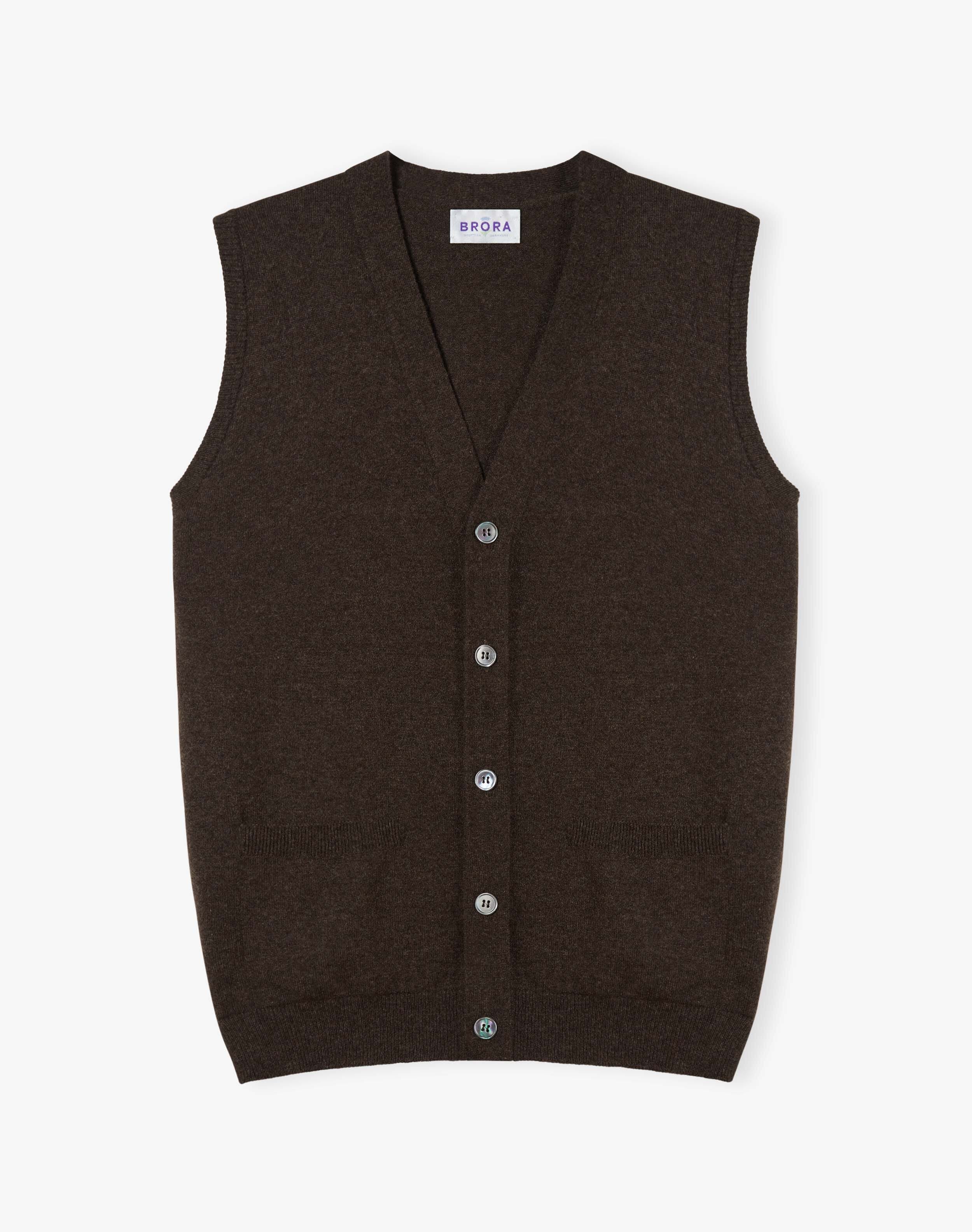 Cashmere Sleeveless Cardigan