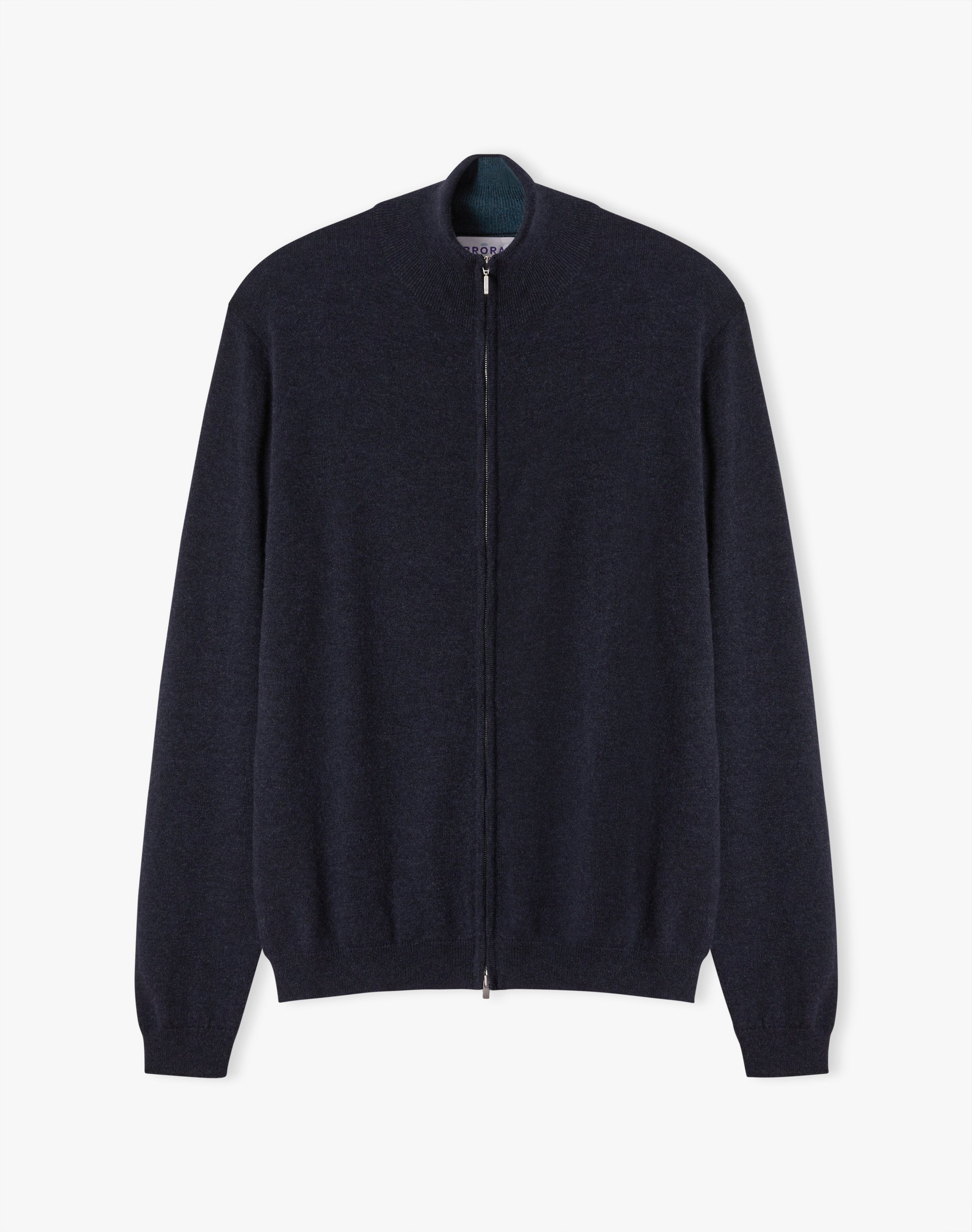 Cashmere Zip Turtle Neck Cardigan