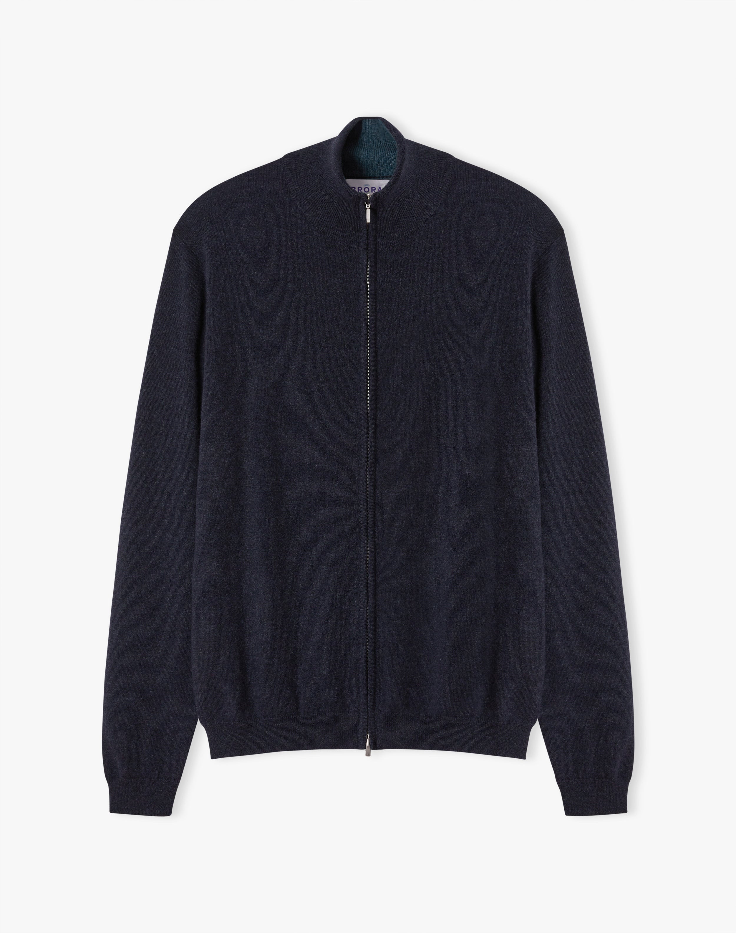 Cashmere Zip Turtle Neck Cardigan