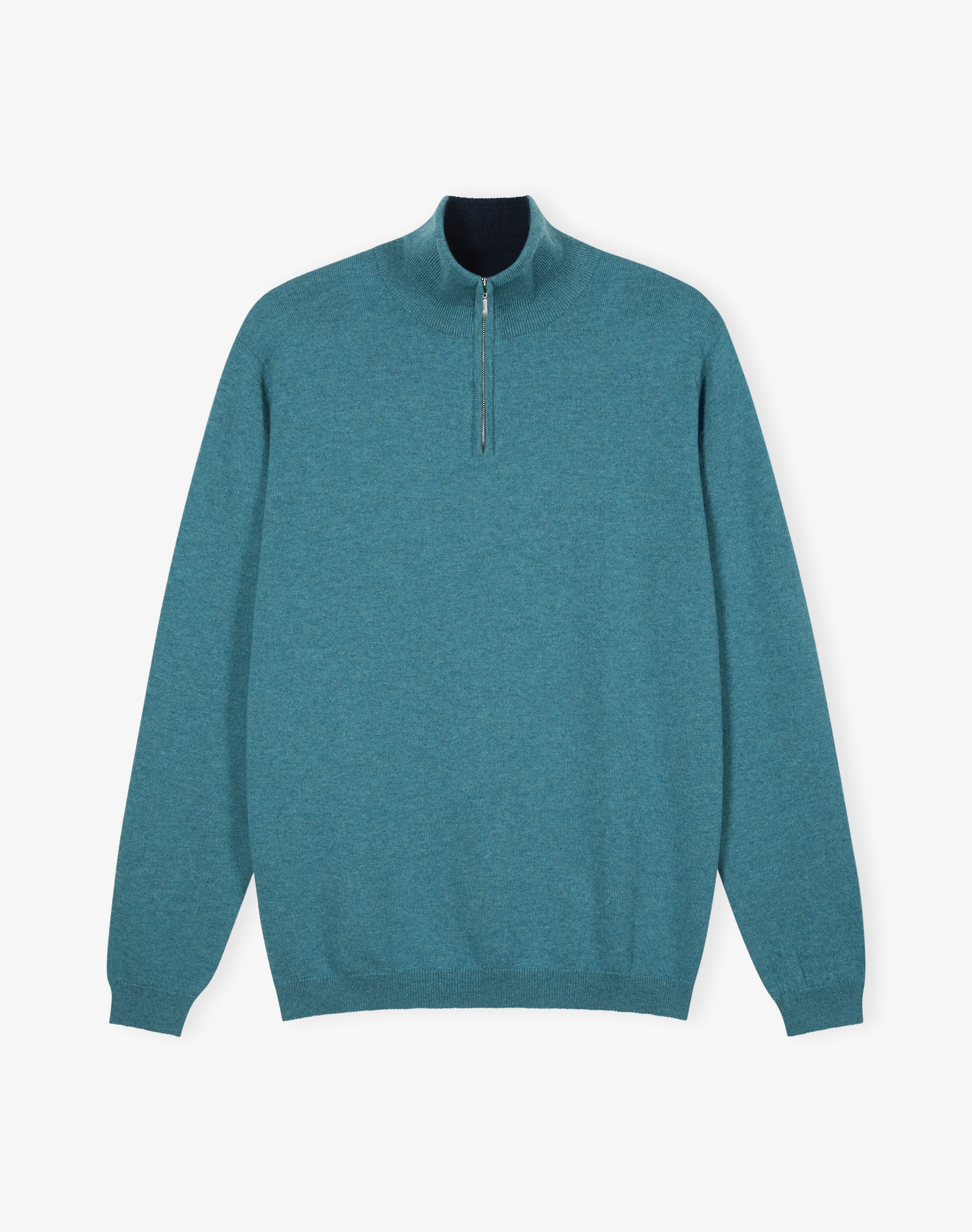 Cashmere Zip Turtle Neck Jumper