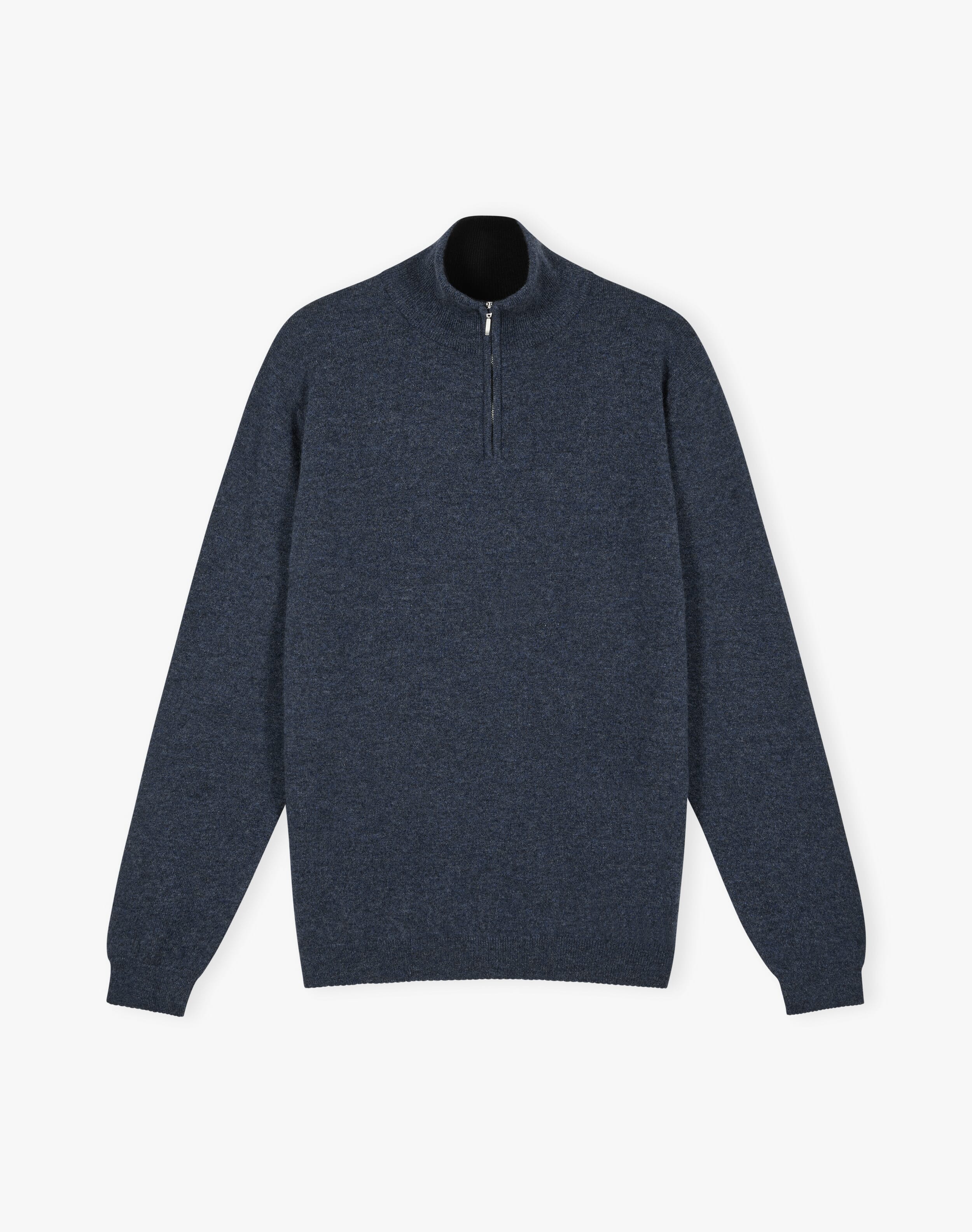 Cashmere Zip Turtle Neck Jumper