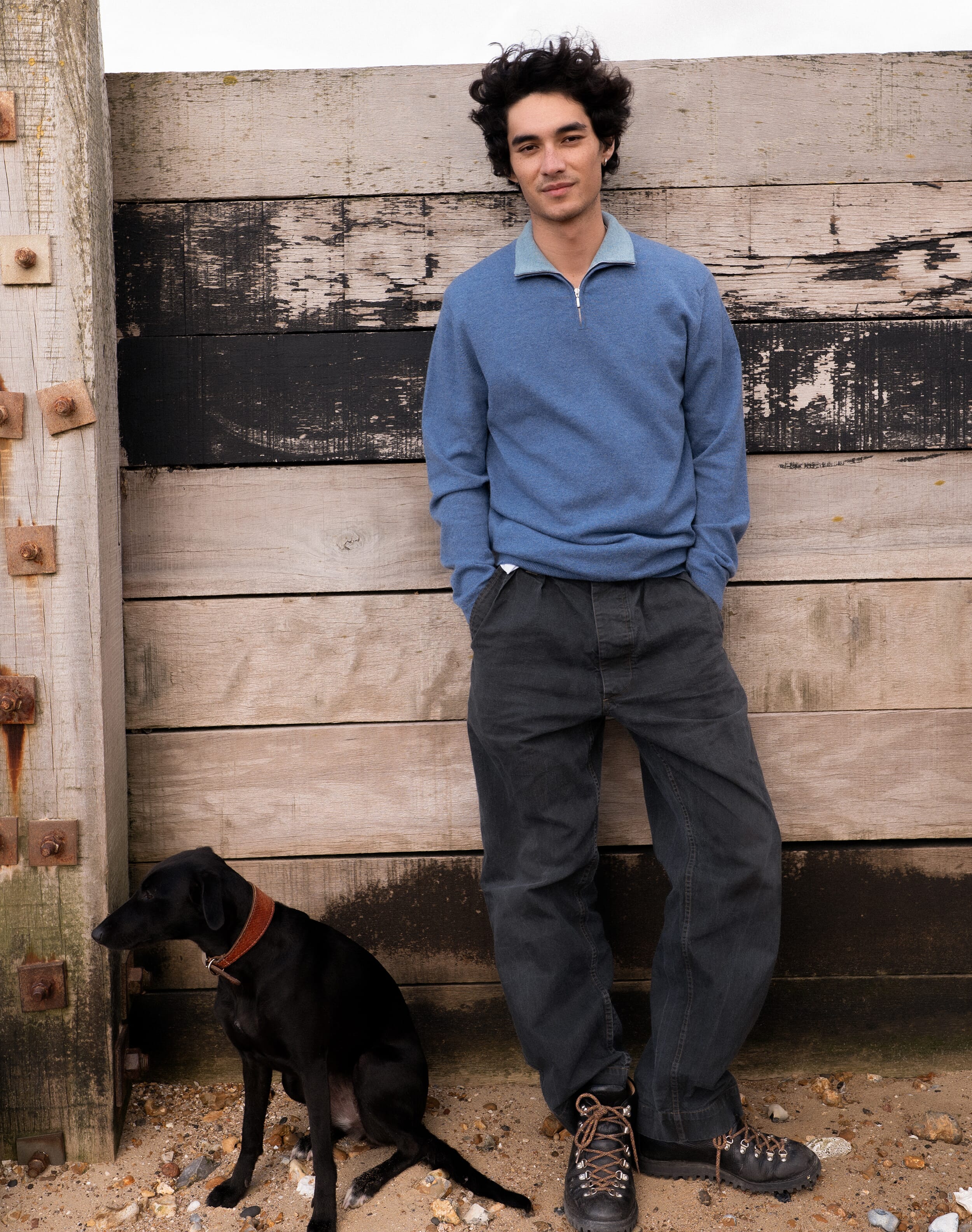Cashmere Zip Turtle Neck Jumper