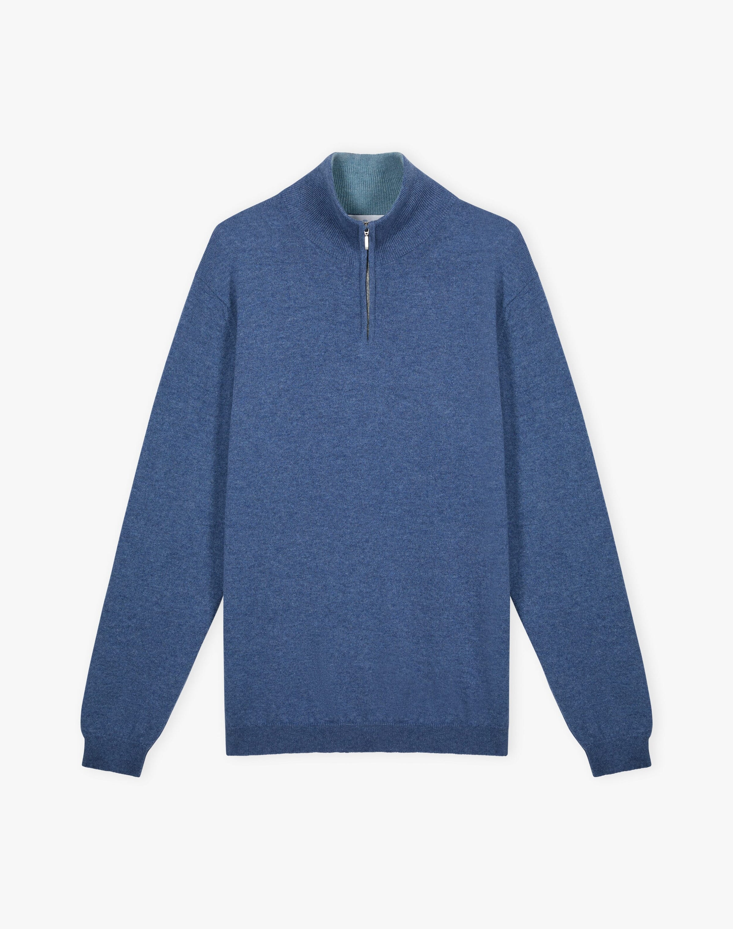 Cashmere Zip Turtle Neck Jumper
