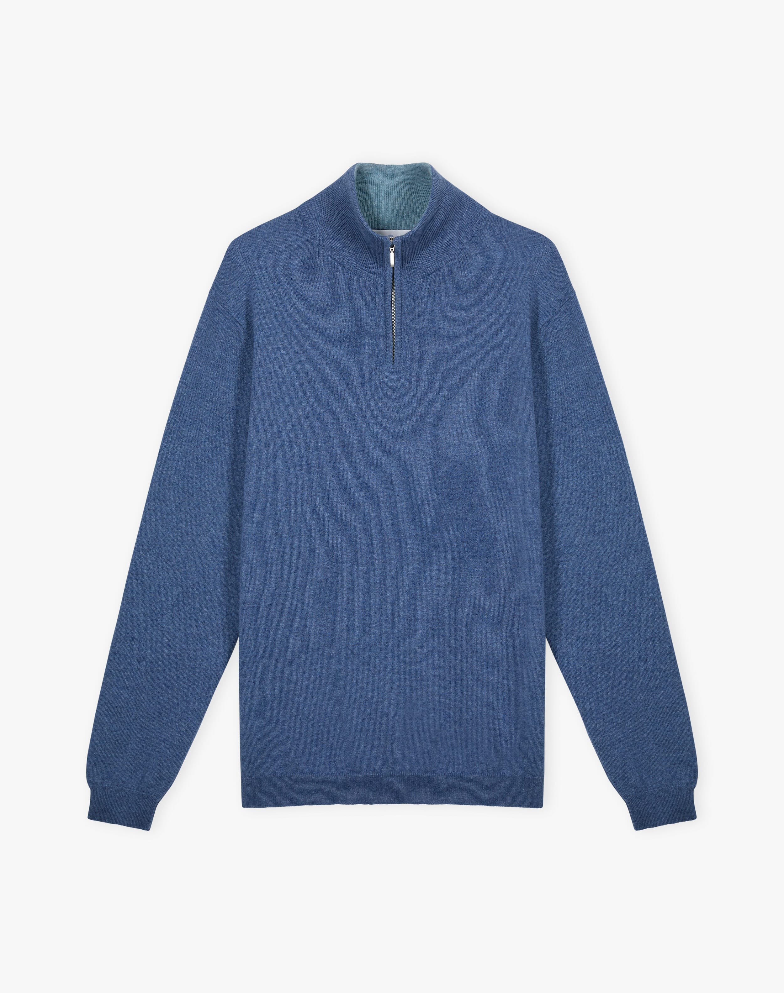 Cashmere Zip Turtle Neck Jumper