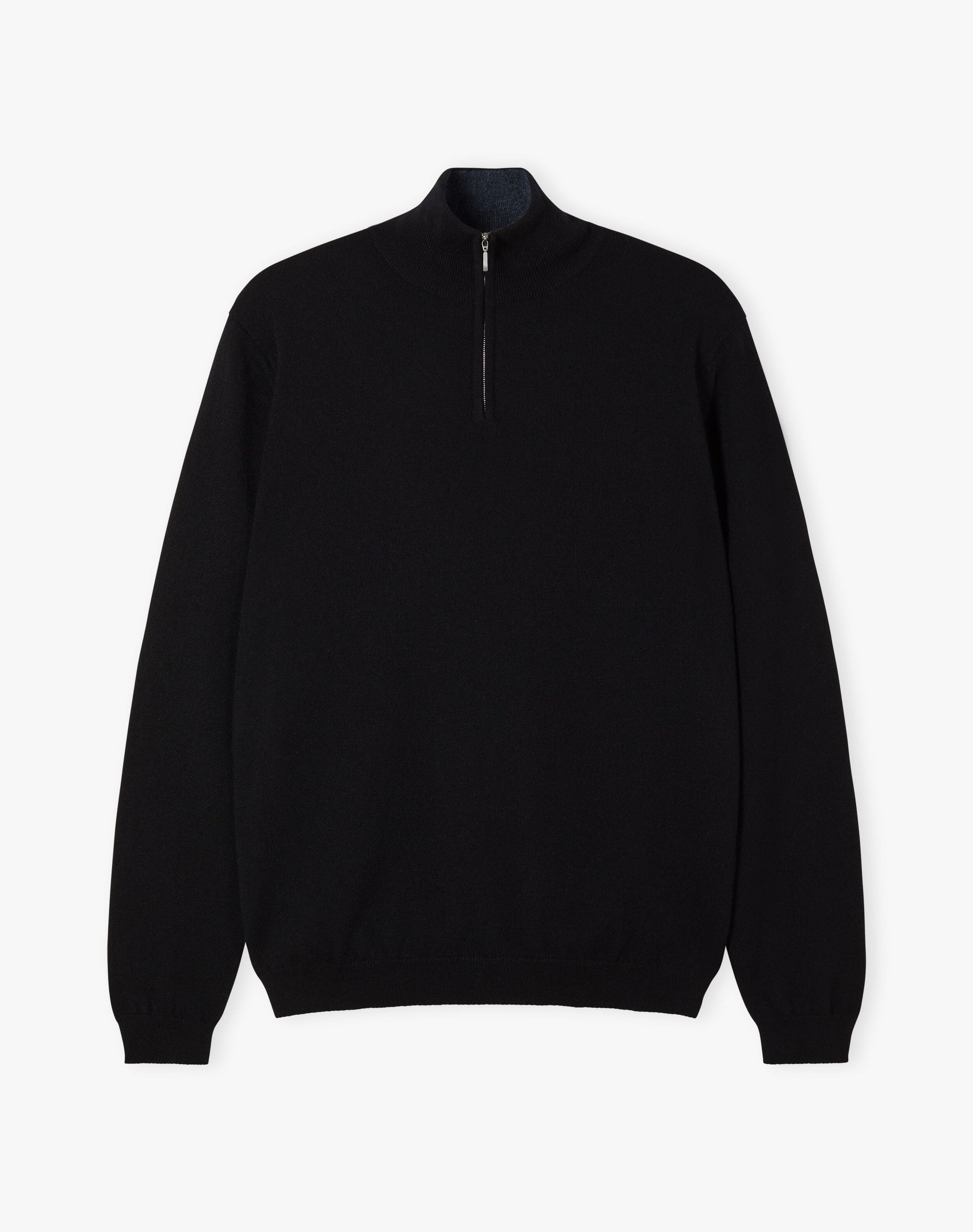 Cashmere Zip Turtle Neck Jumper