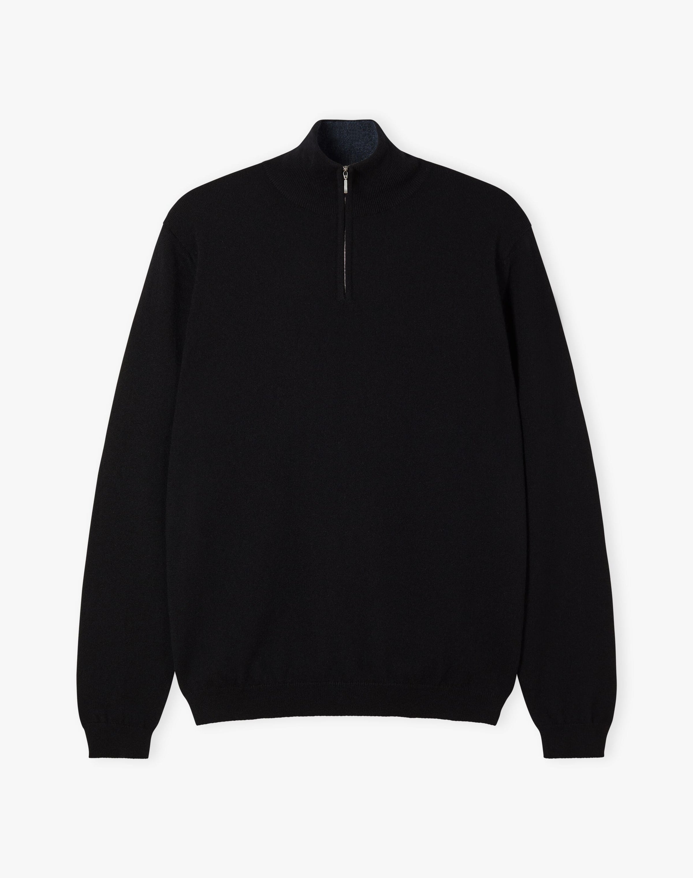 Cashmere Zip Turtle Neck Jumper