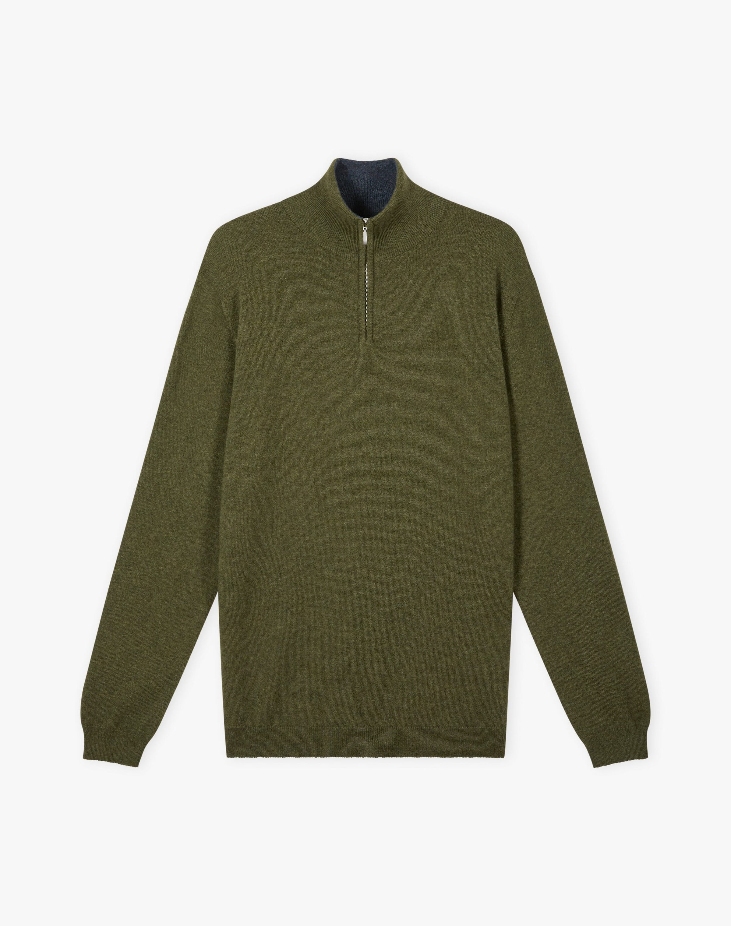 Cashmere Zip Turtle Neck Jumper
