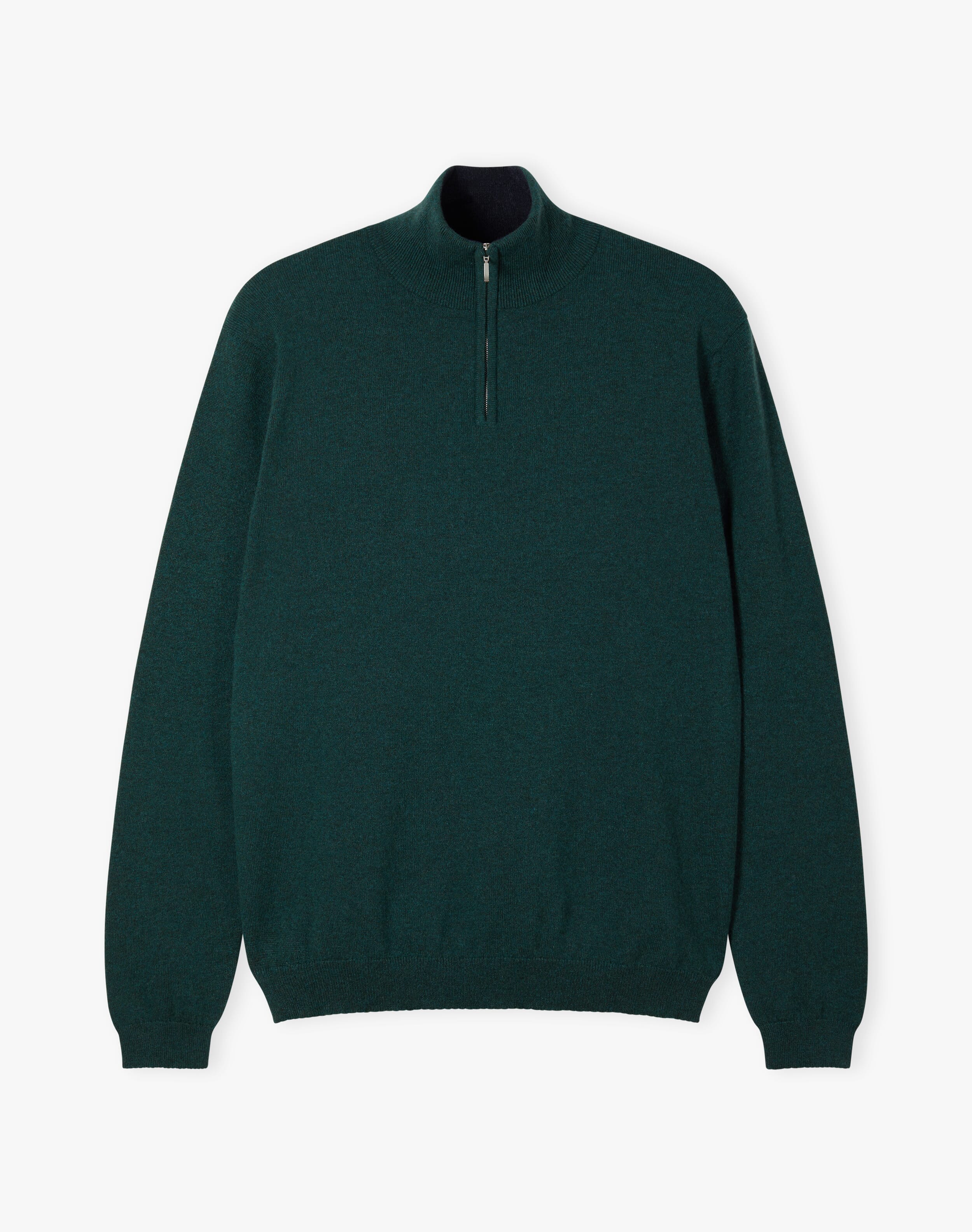 Cashmere Zip Turtle Neck Jumper