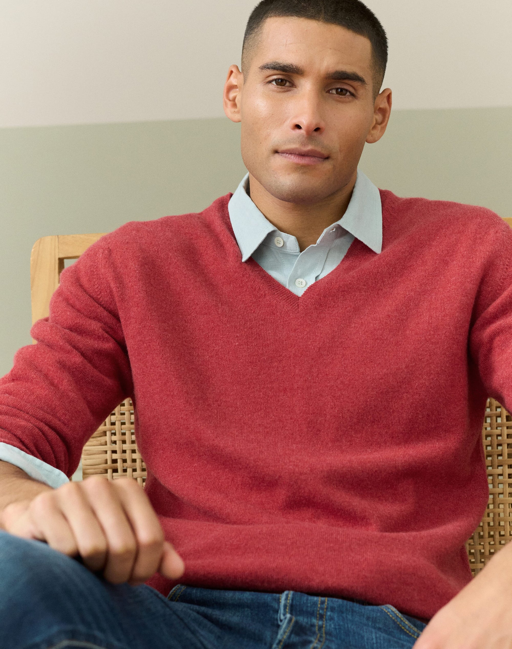 Cashmere V Neck Jumper