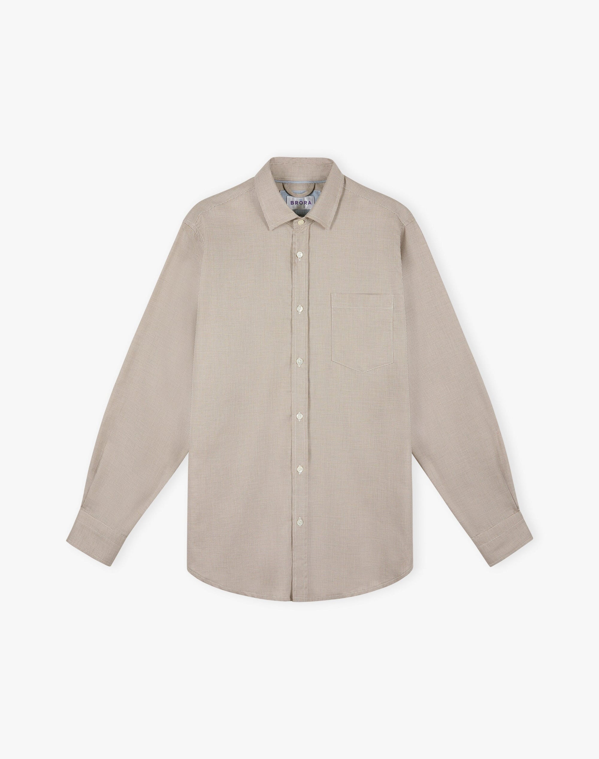 Mini Houndstooth Cotton Shirt