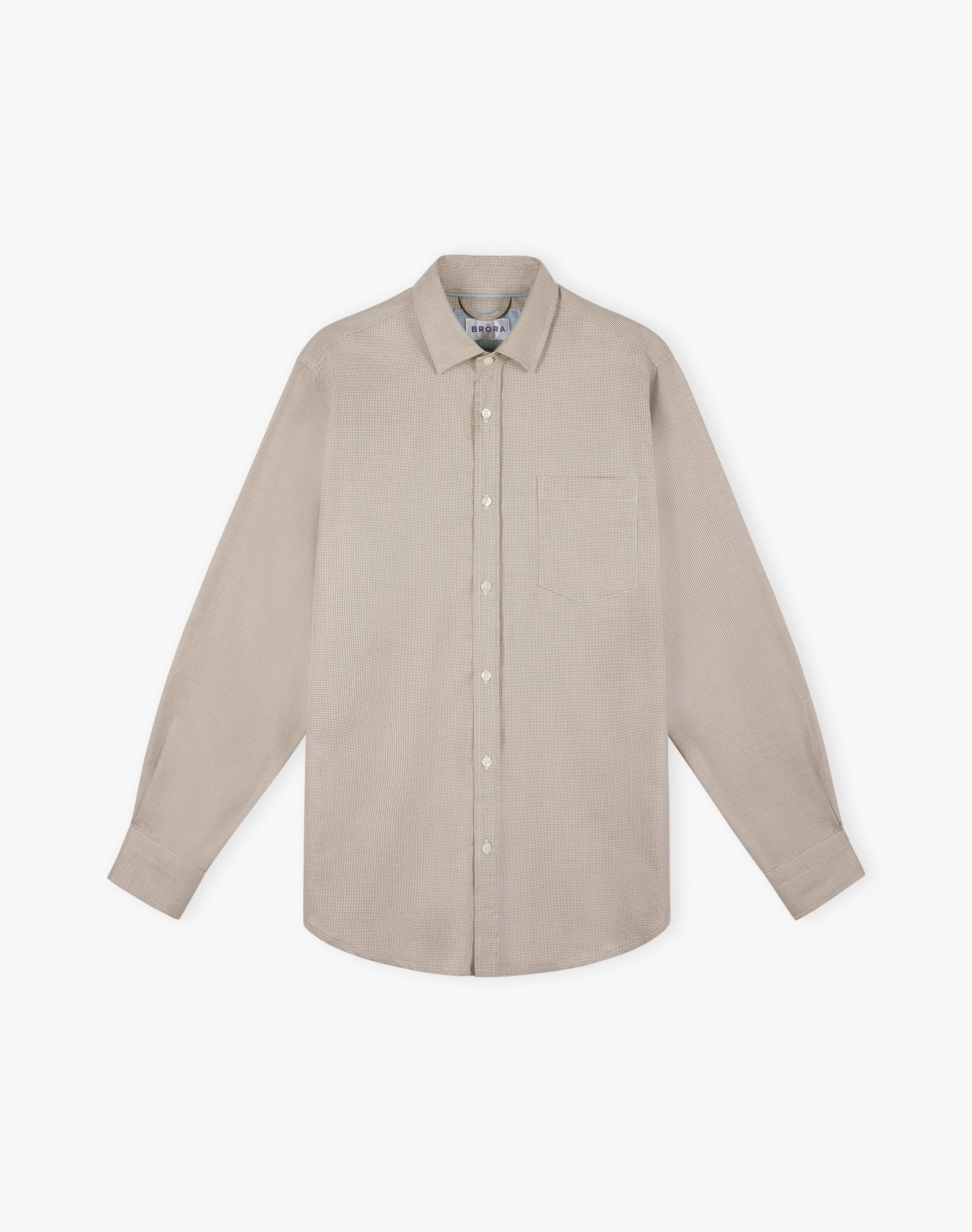 Mini Houndstooth Cotton Shirt