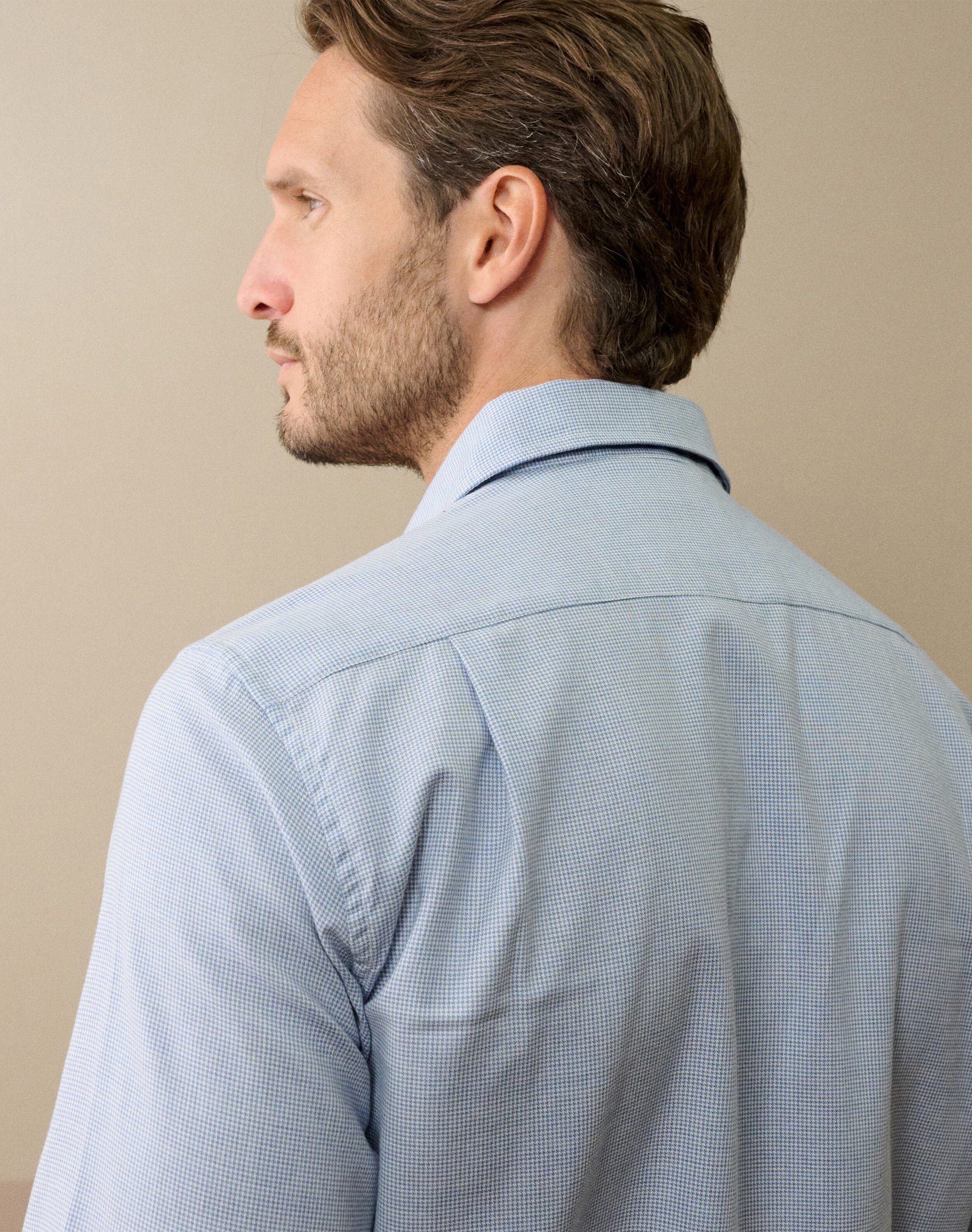Mini Houndstooth Cotton Shirt