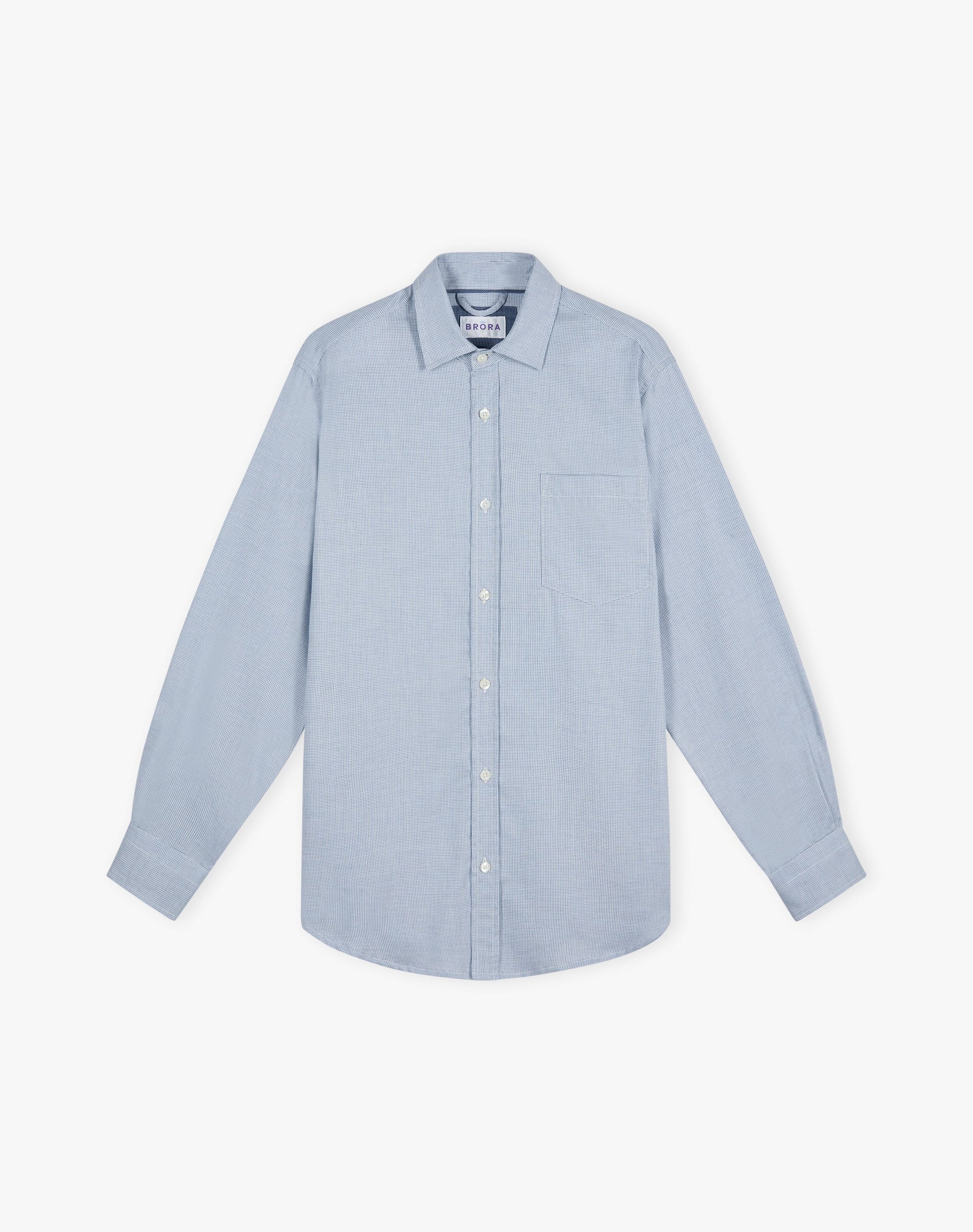 Mini Houndstooth Cotton Shirt