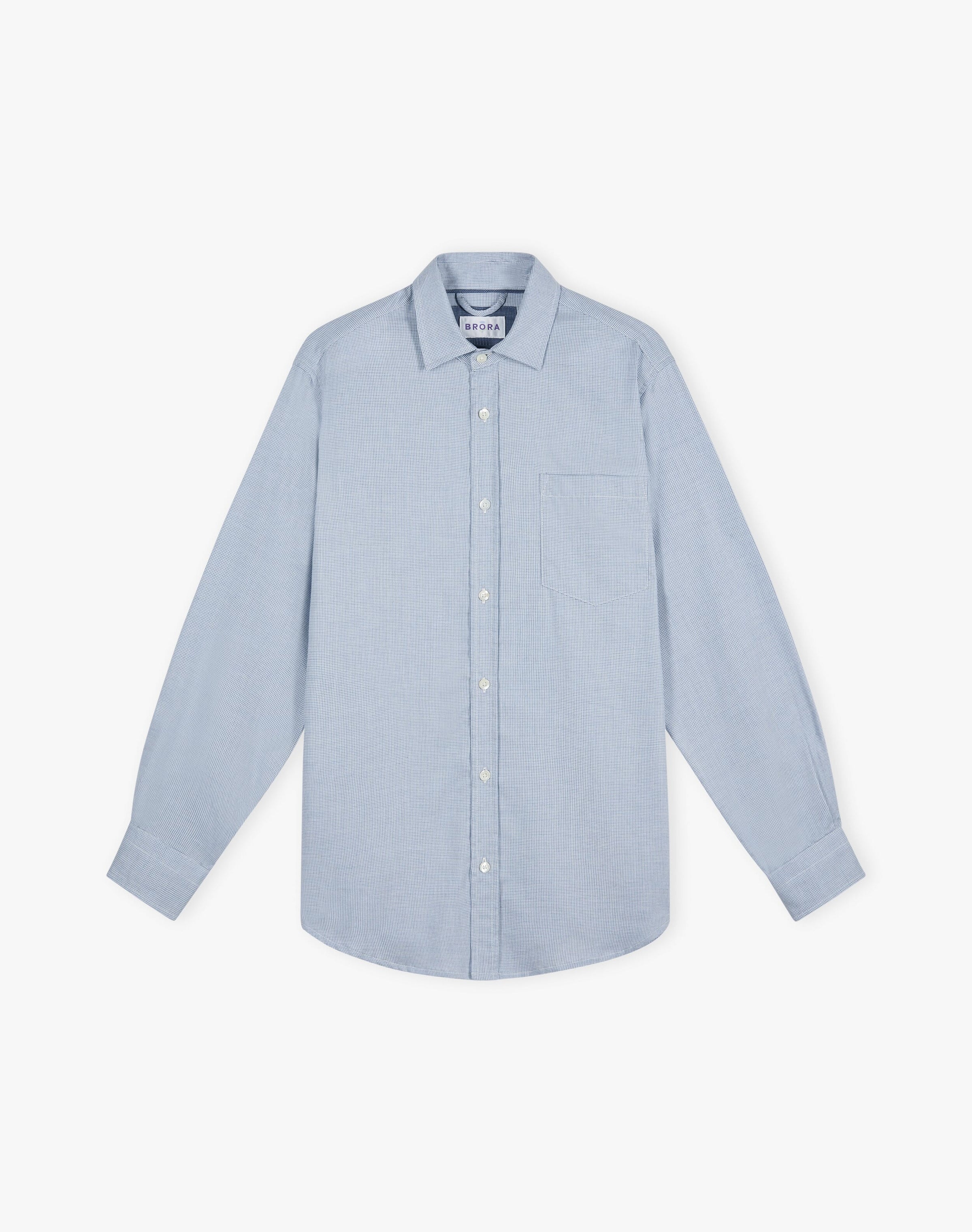 Mini Houndstooth Cotton Shirt