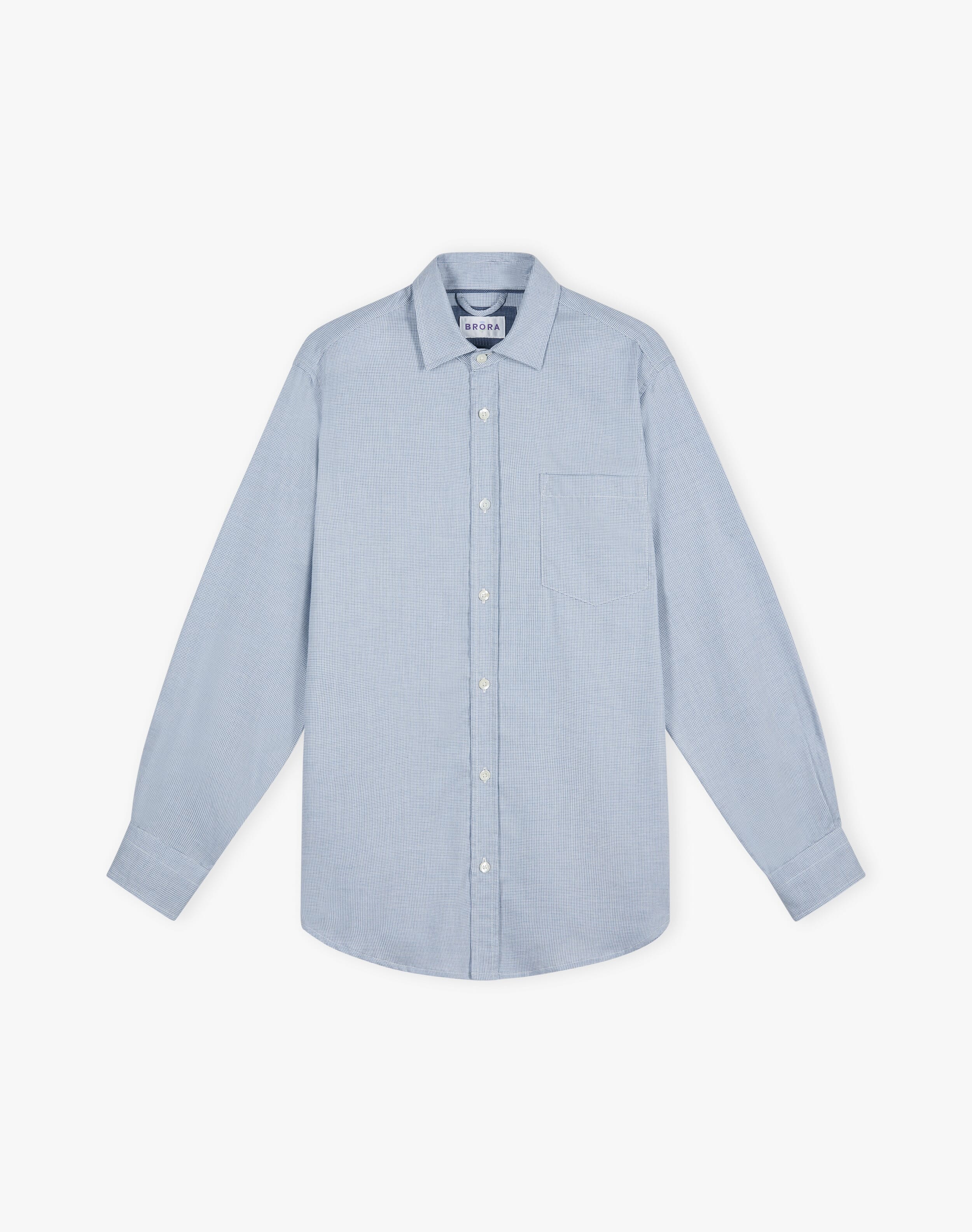 Mini Houndstooth Cotton Shirt