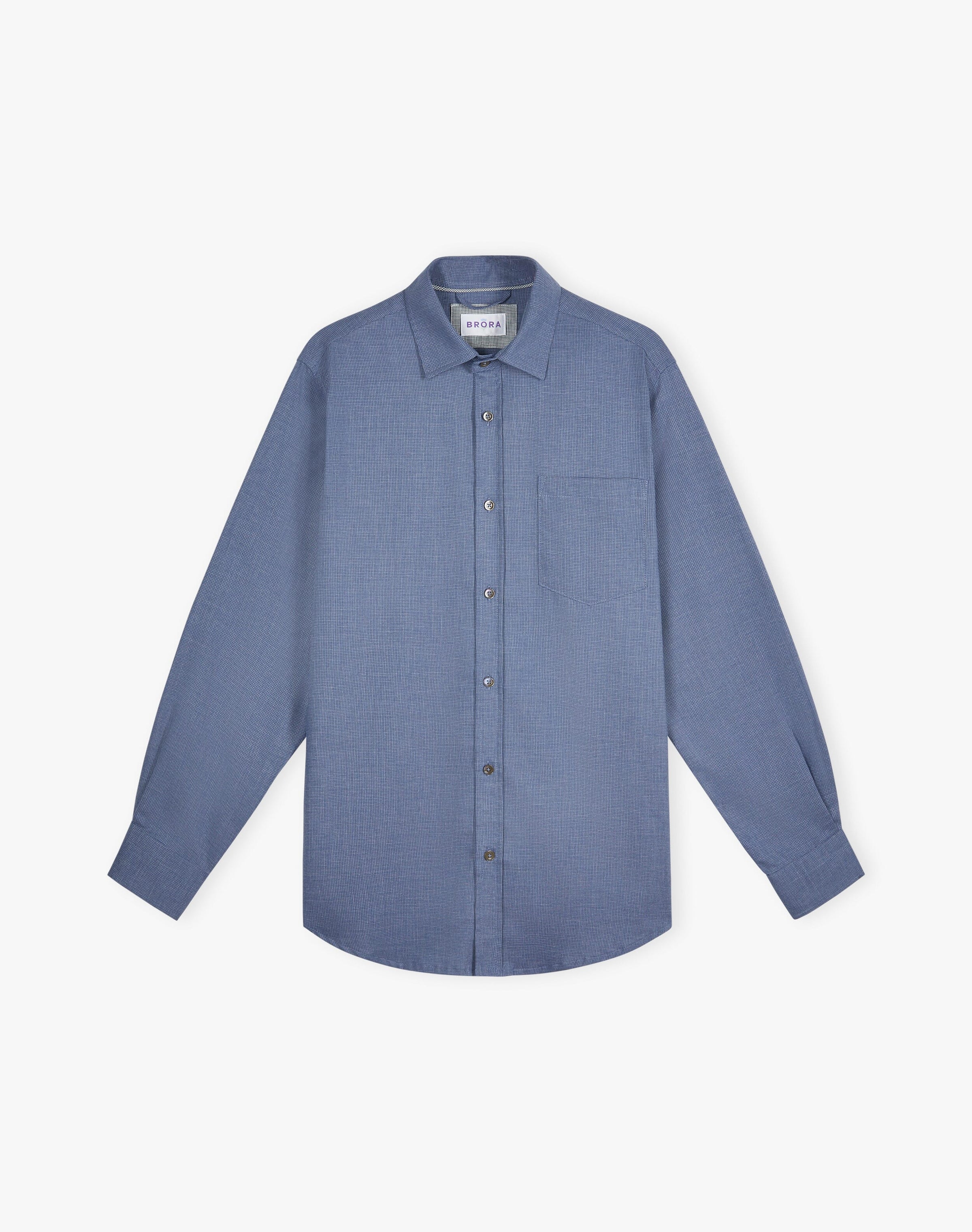 Mini Houndstooth Cotton Shirt