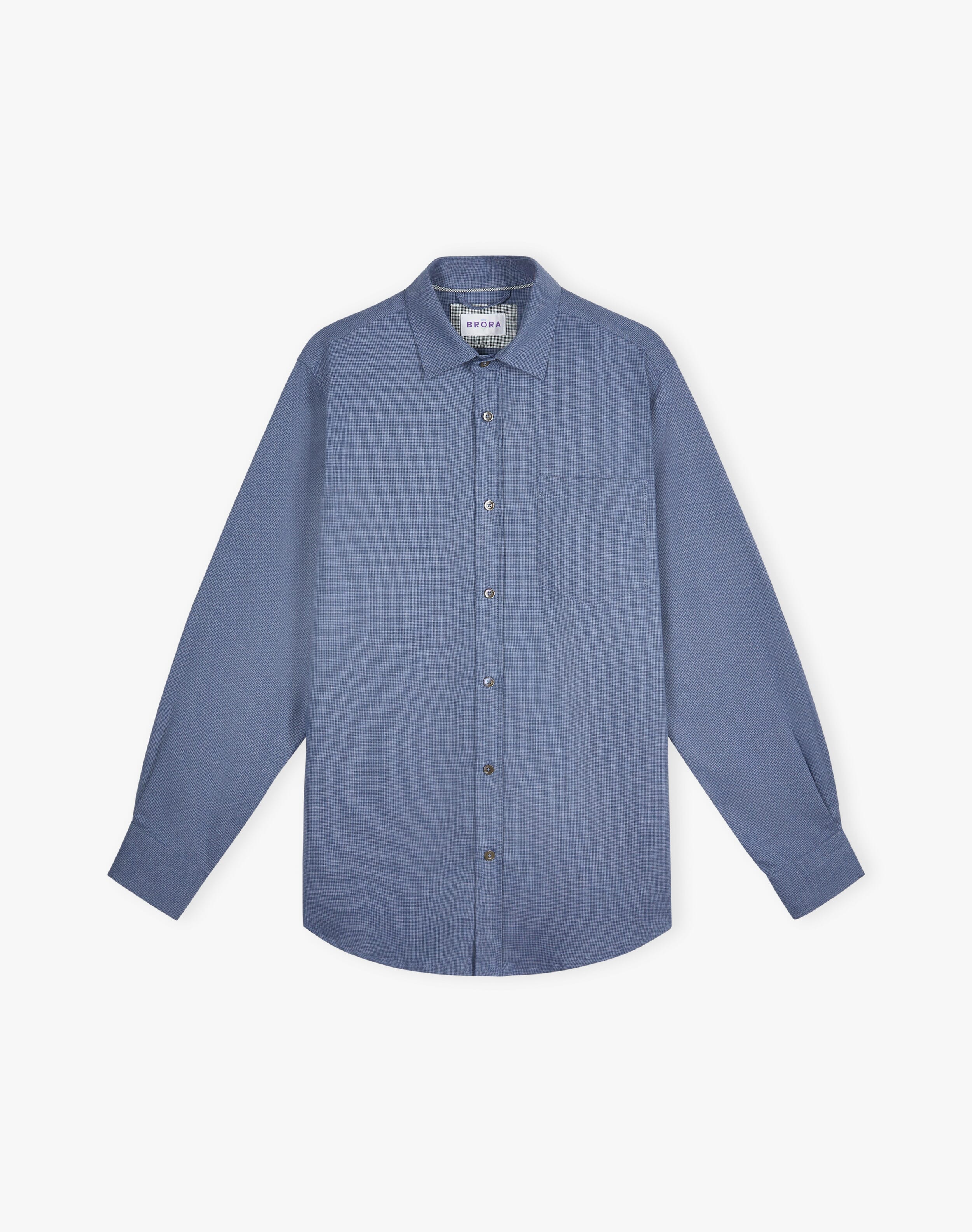 Mini Houndstooth Cotton Shirt