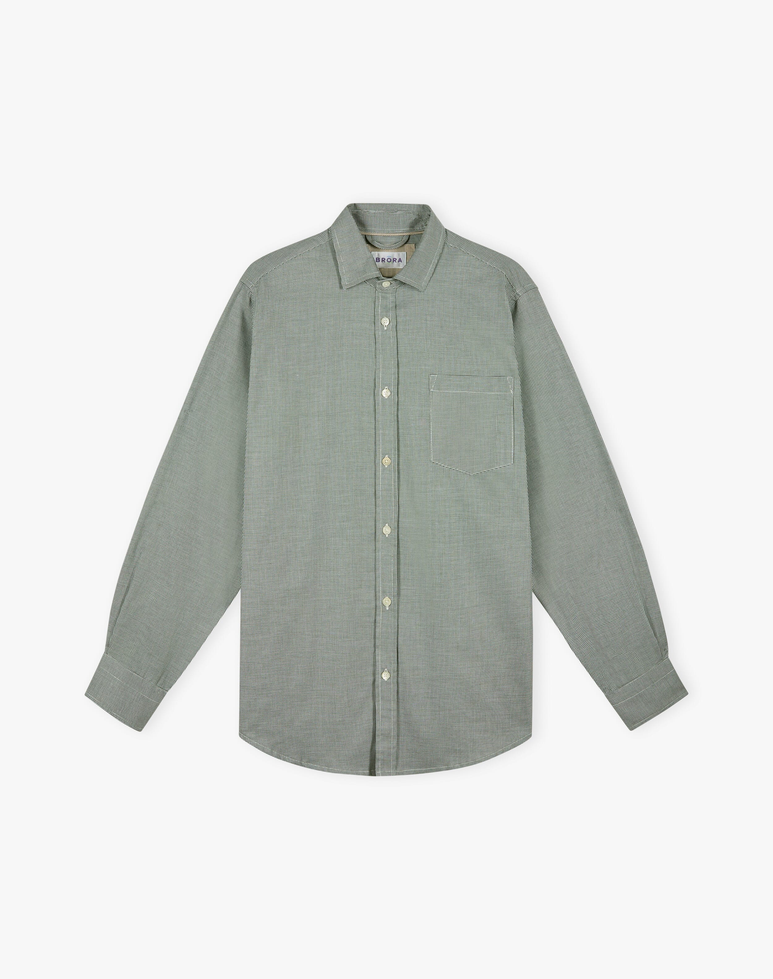 Mini Houndstooth Cotton Shirt
