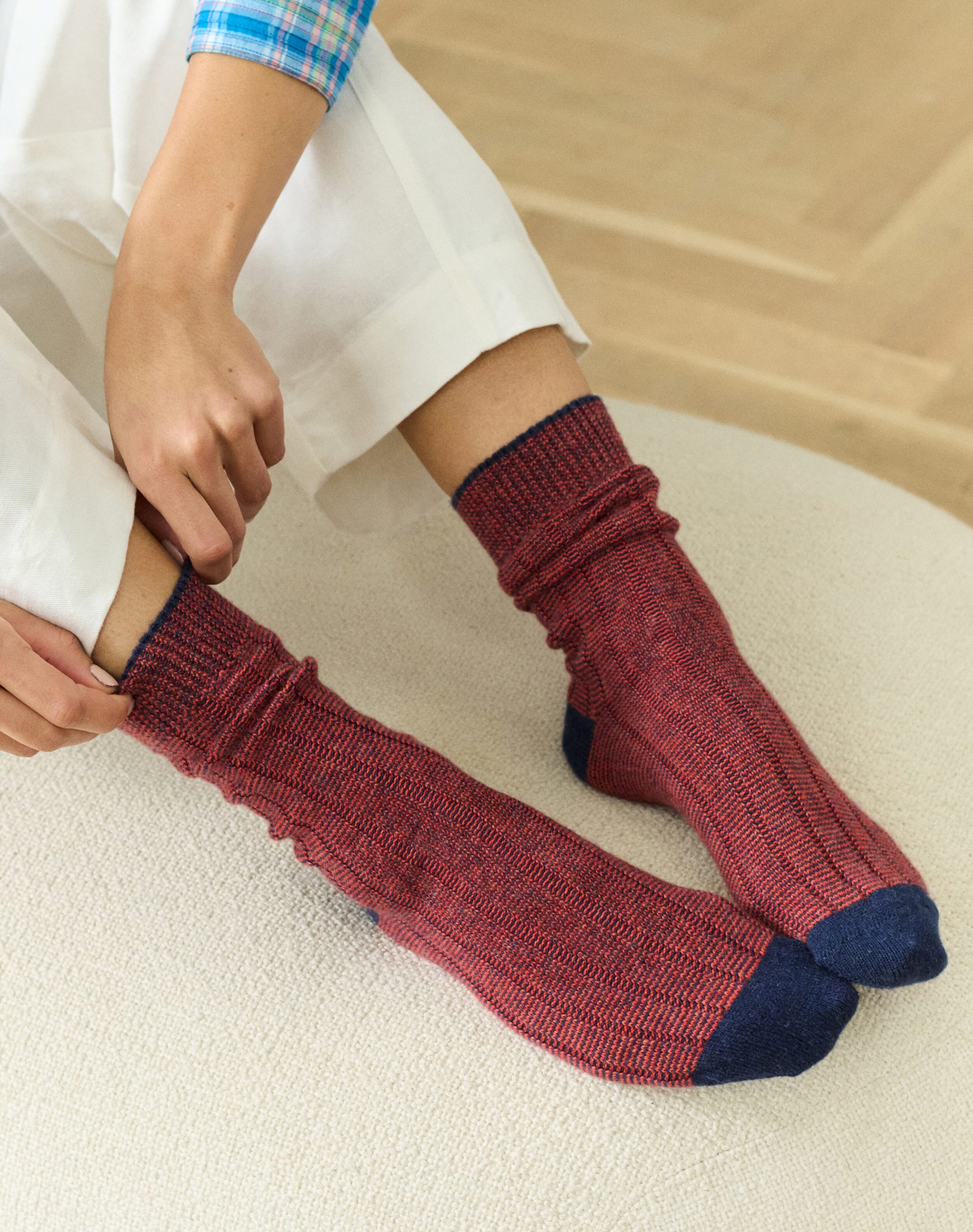 Women's Cashmere Stripy Socks