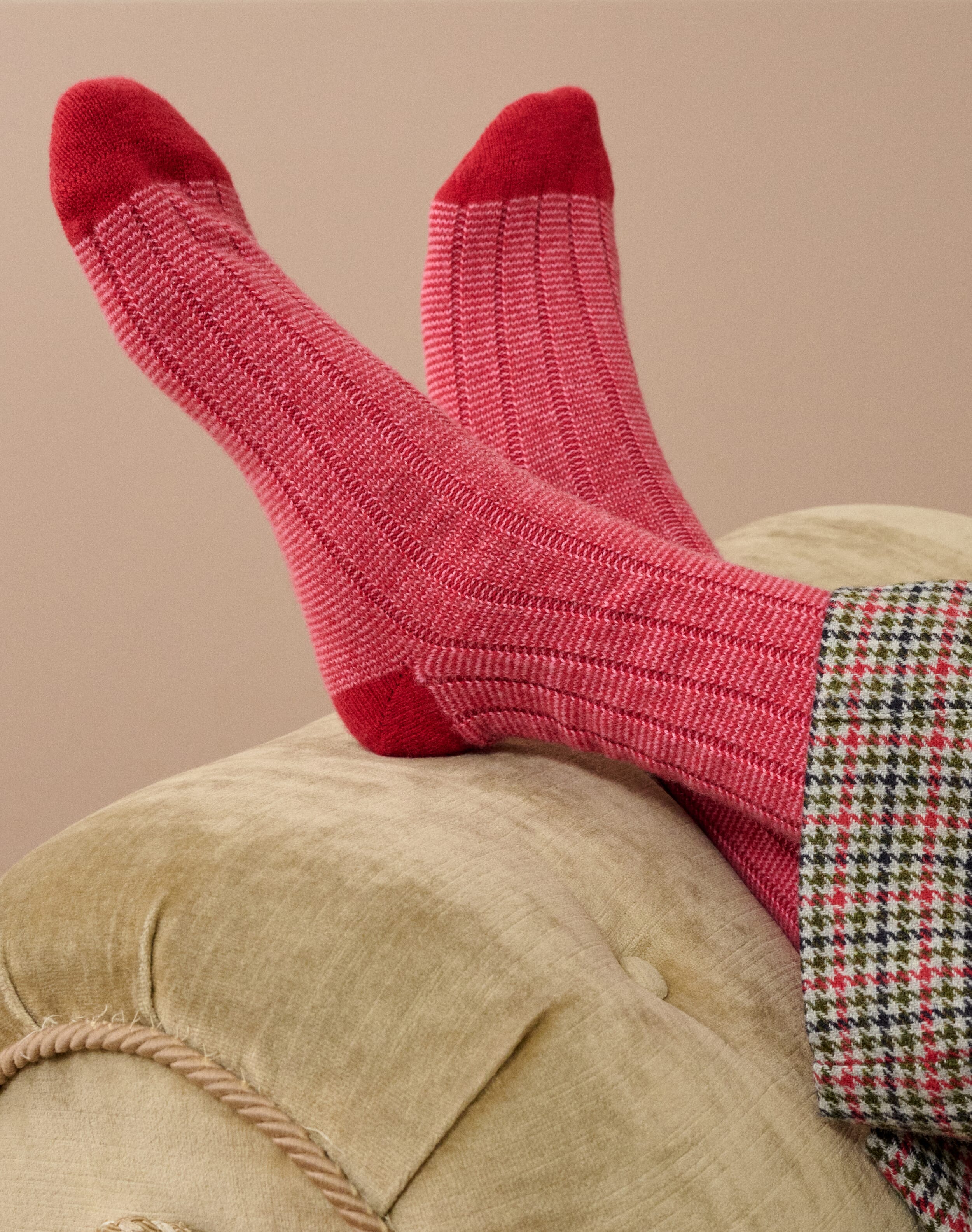 Women's Cashmere Stripy Socks