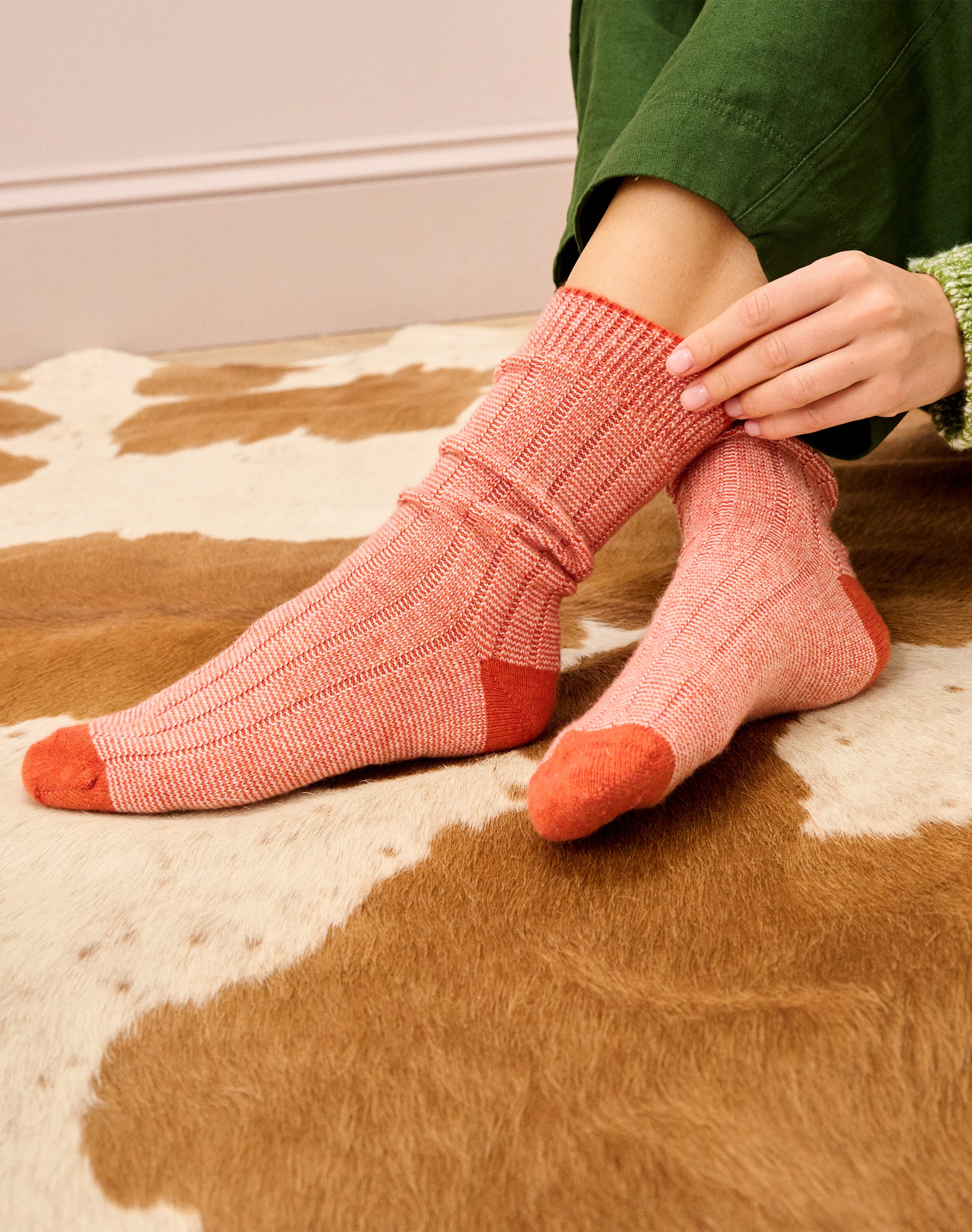 Women's Cashmere Stripy Socks