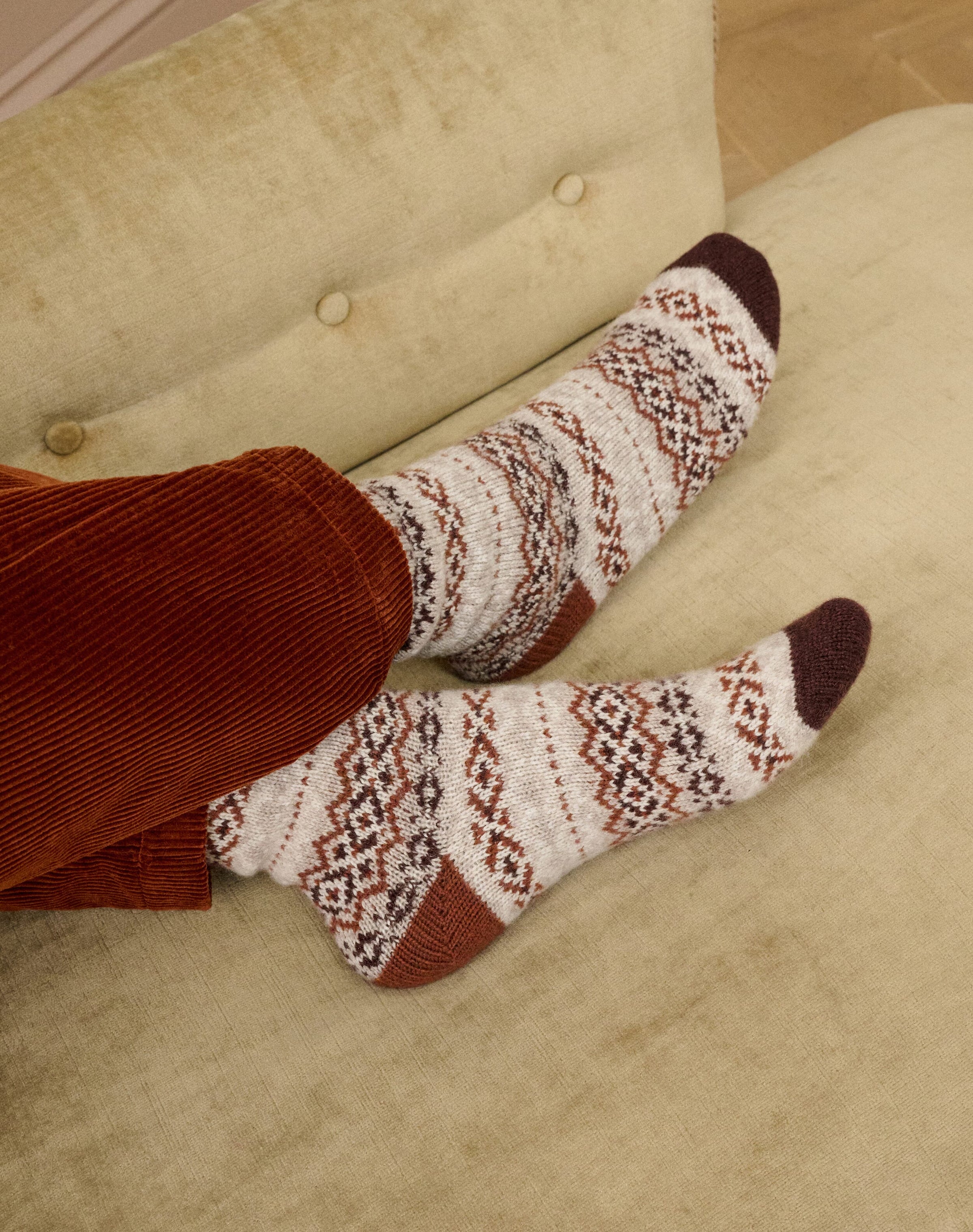Women's Cashmere Fair Isle Socks