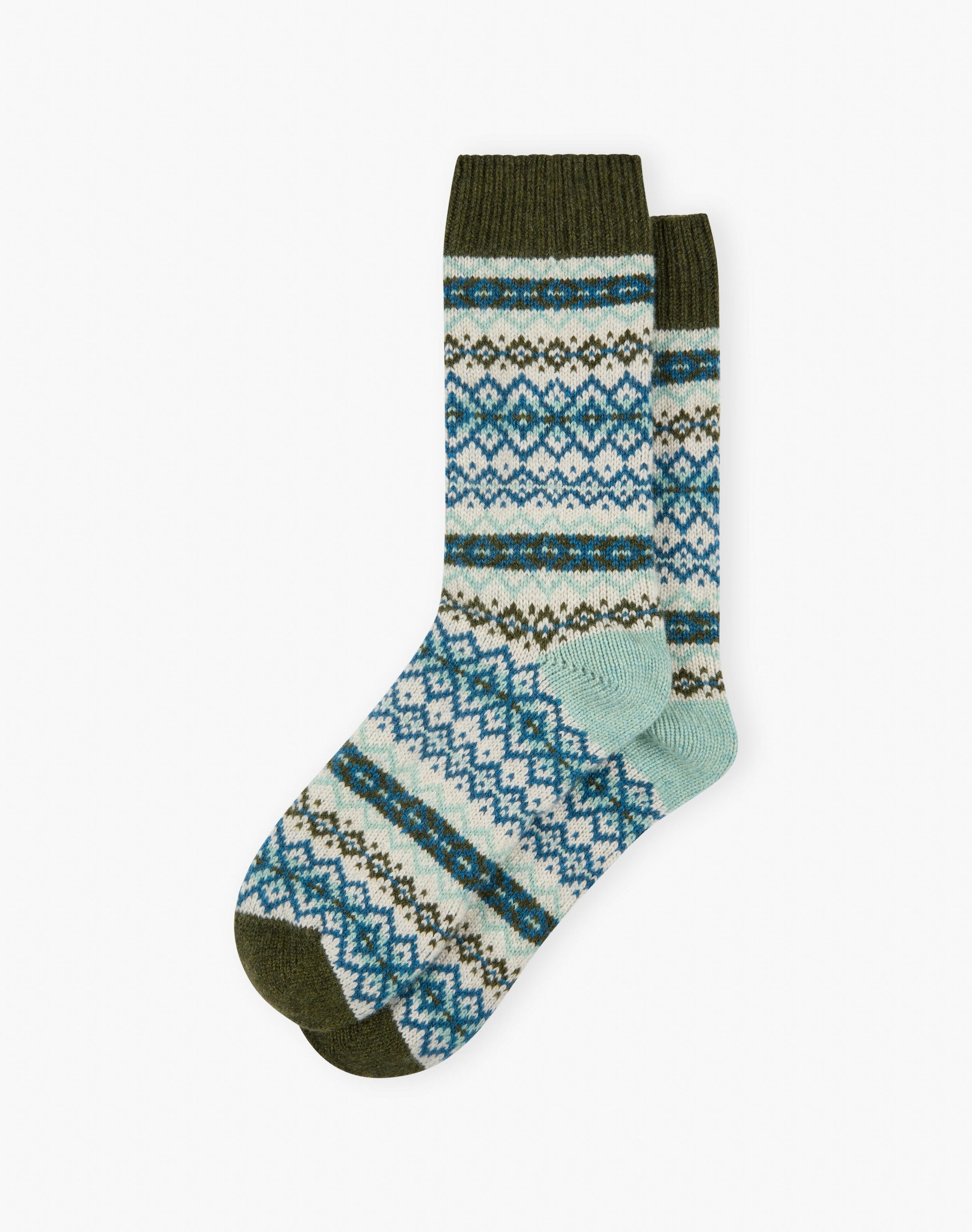 Women's Cashmere Fair Isle Socks