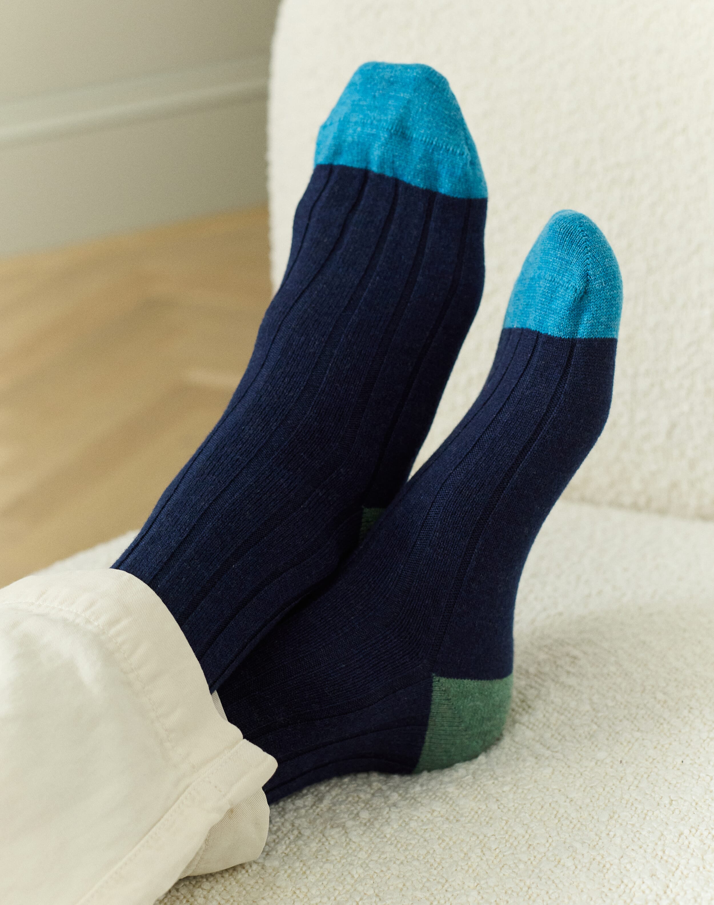 Men's Cashmere Patch Socks