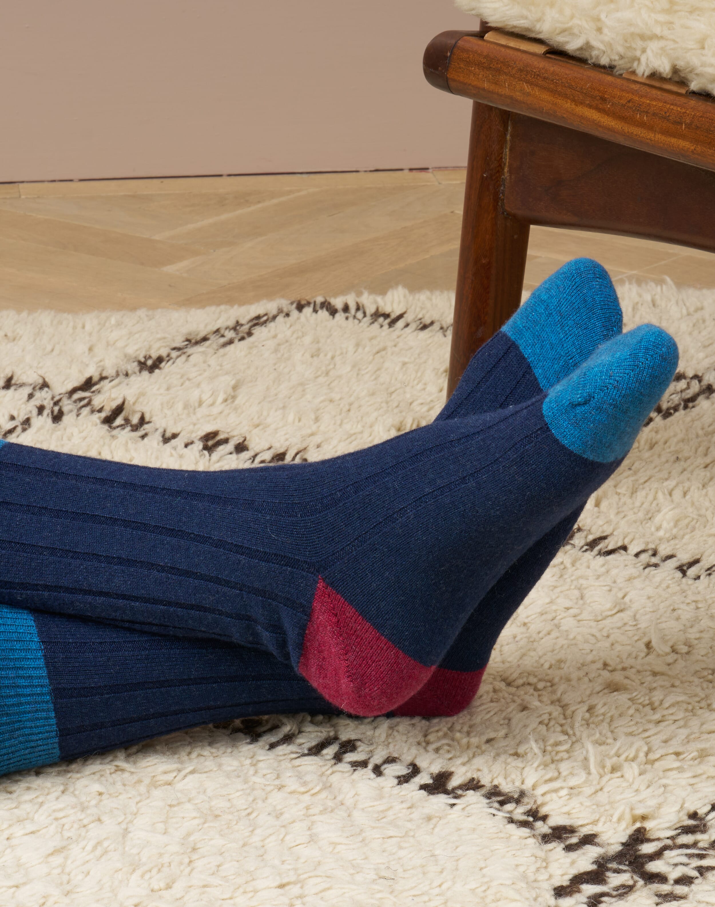 Men's Cashmere Patch Socks