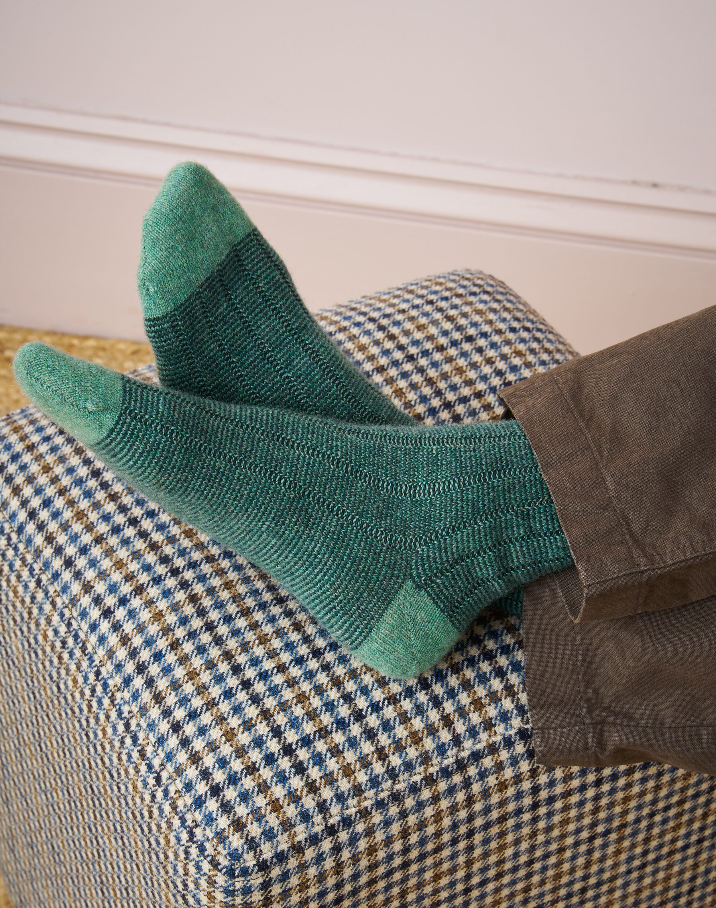 Men's Cashmere Stripy Socks