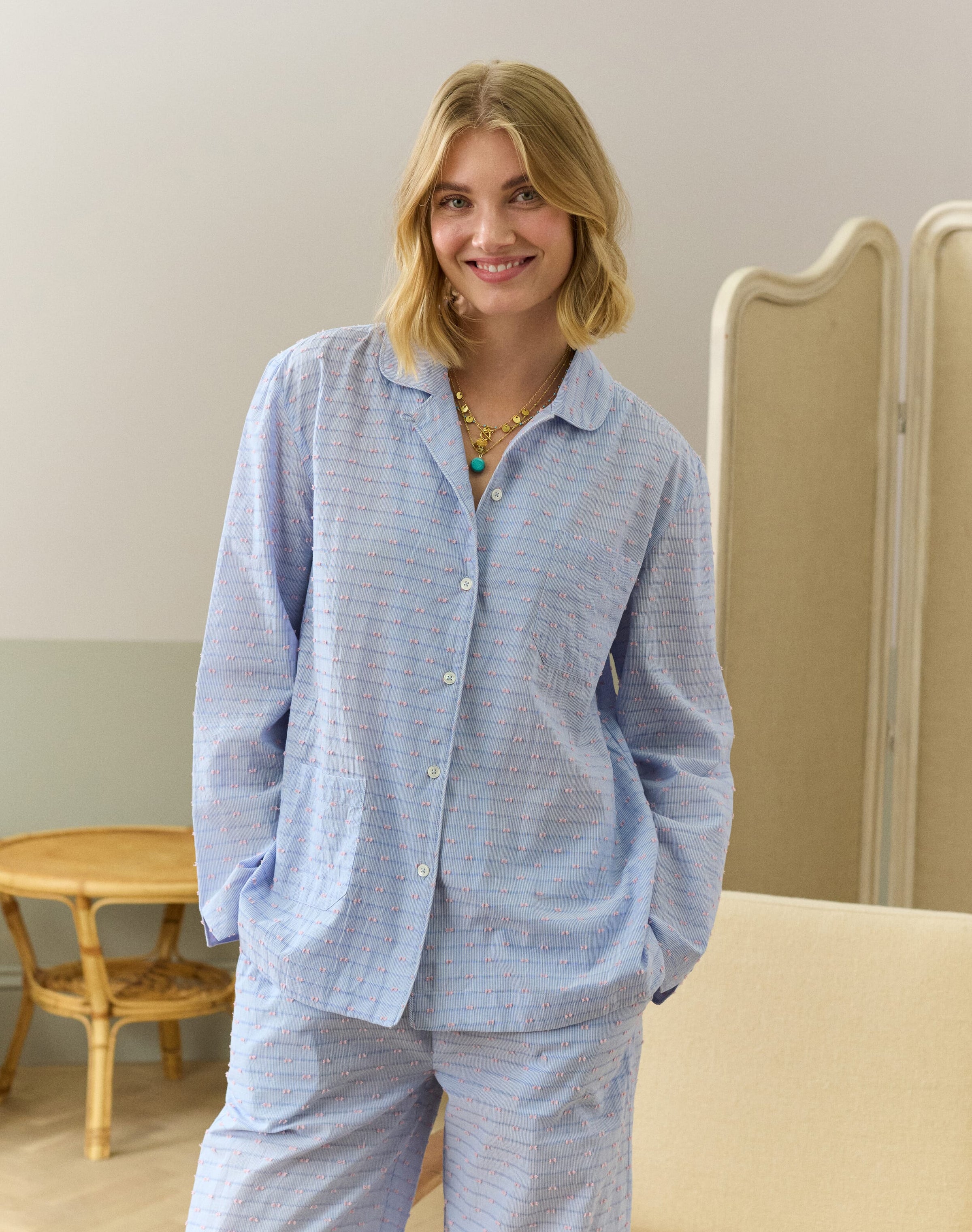 Cotton Stripe Dobby Pyjamas