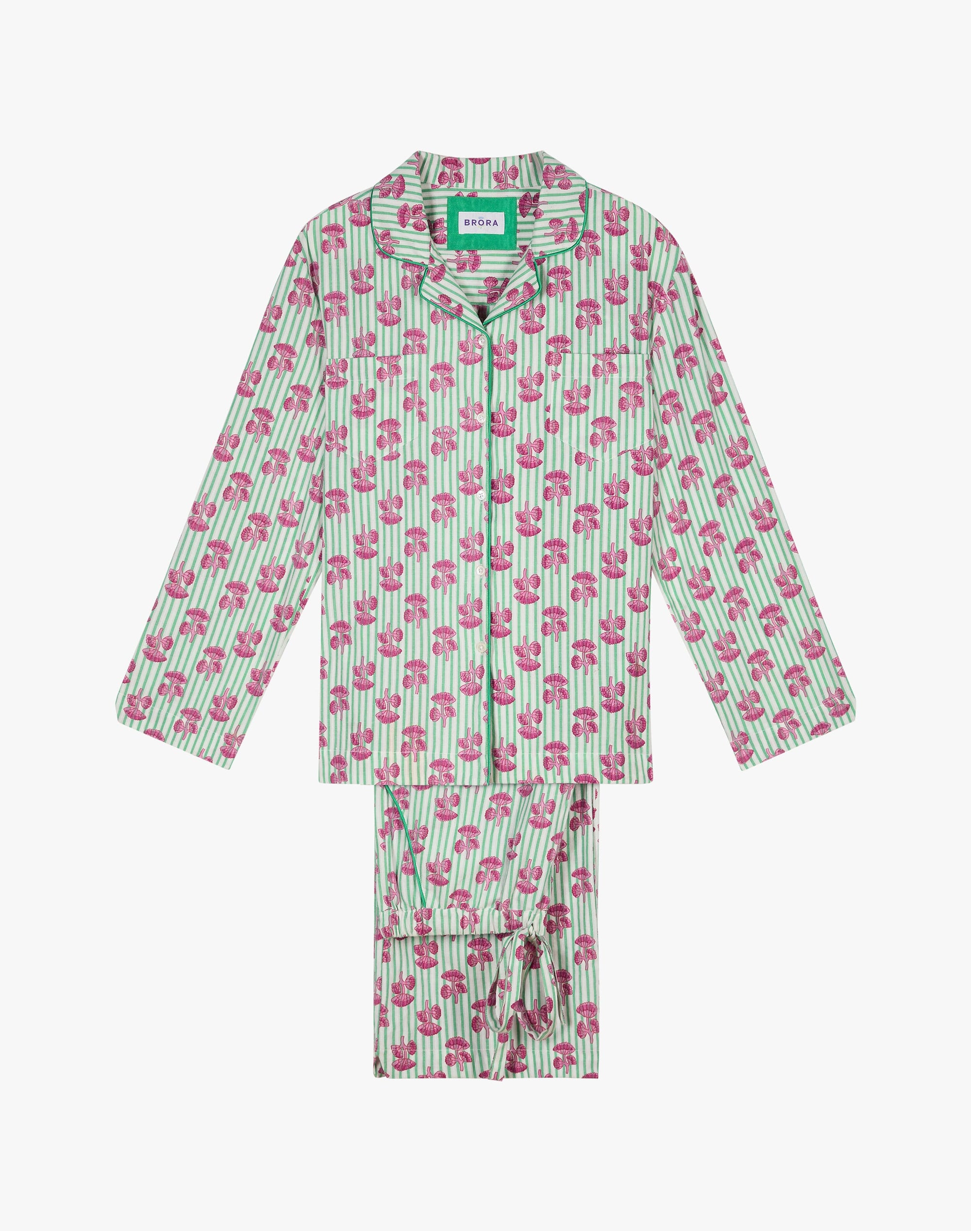 Floral & Stripe Cotton Pyjamas