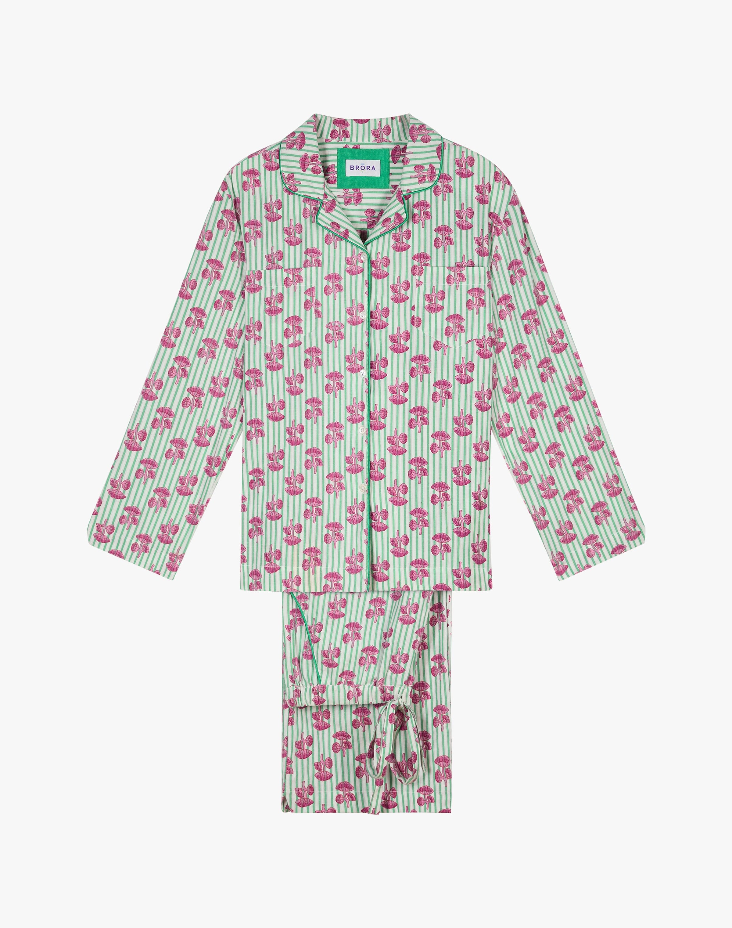Floral & Stripe Cotton Pyjamas