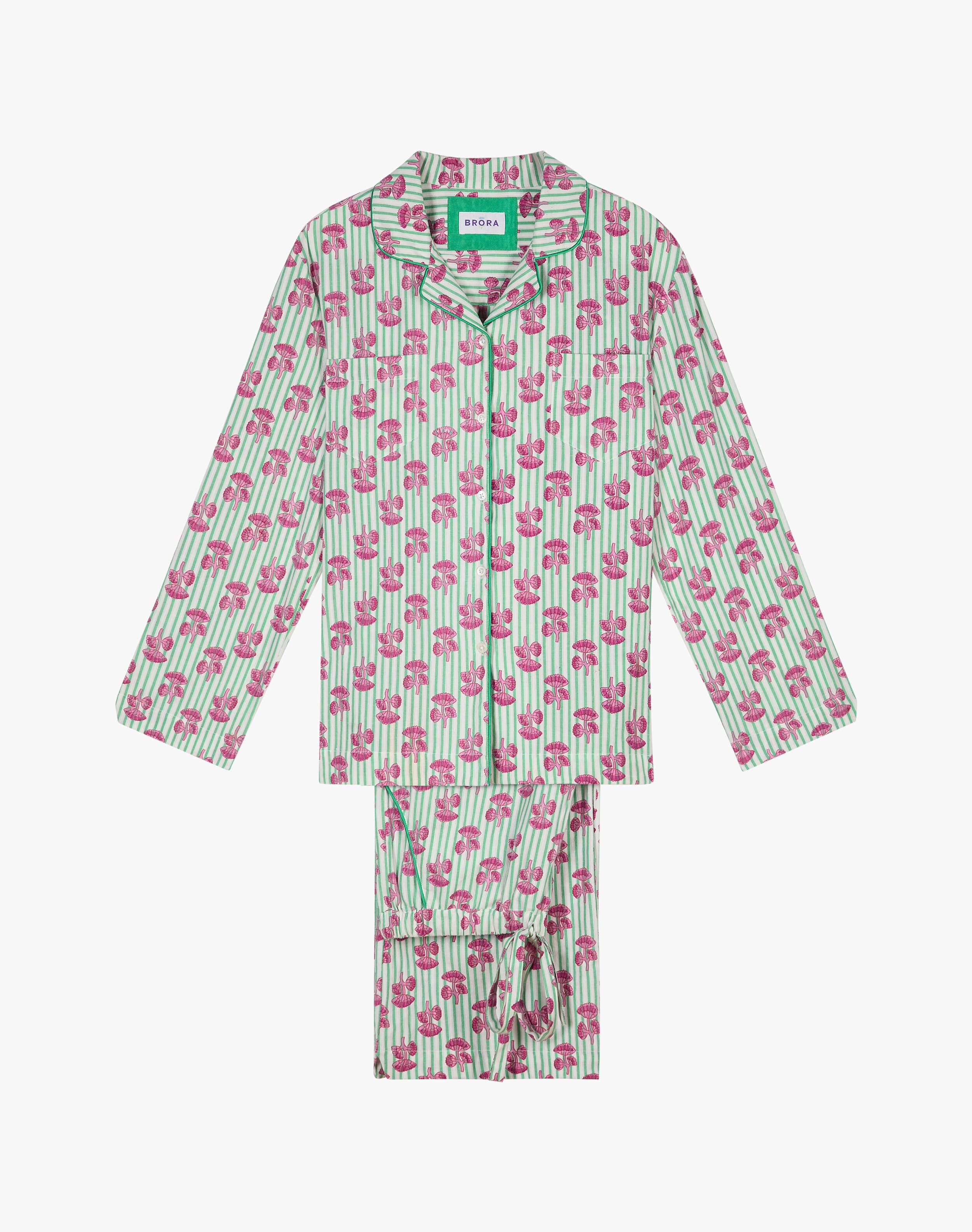 Floral & Stripe Cotton Pyjamas