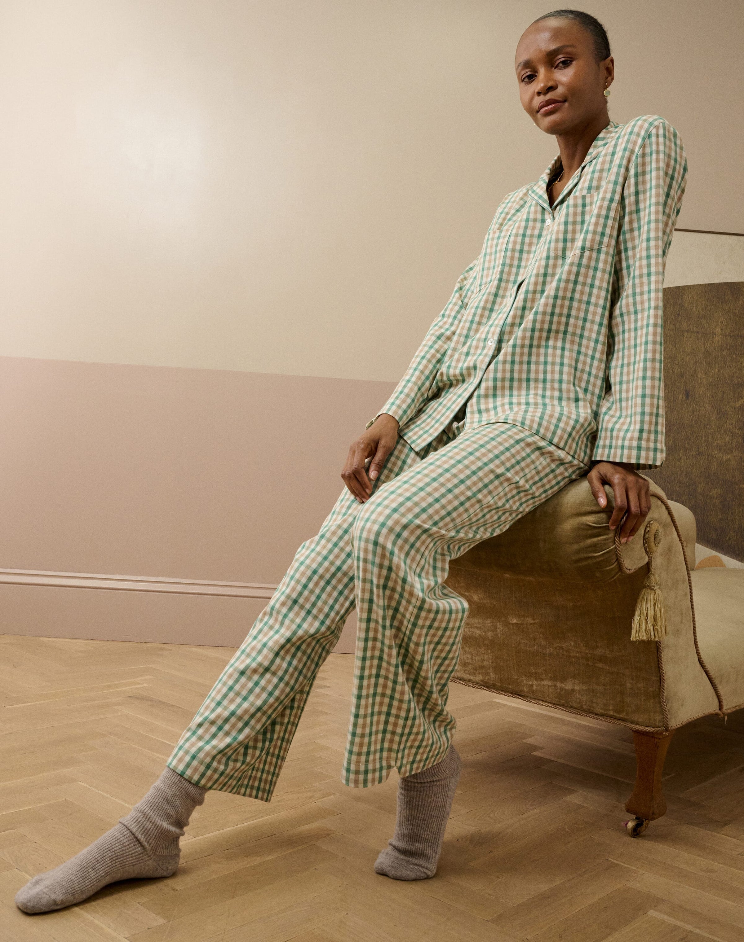 Brushed Cotton Gingham Pyjamas