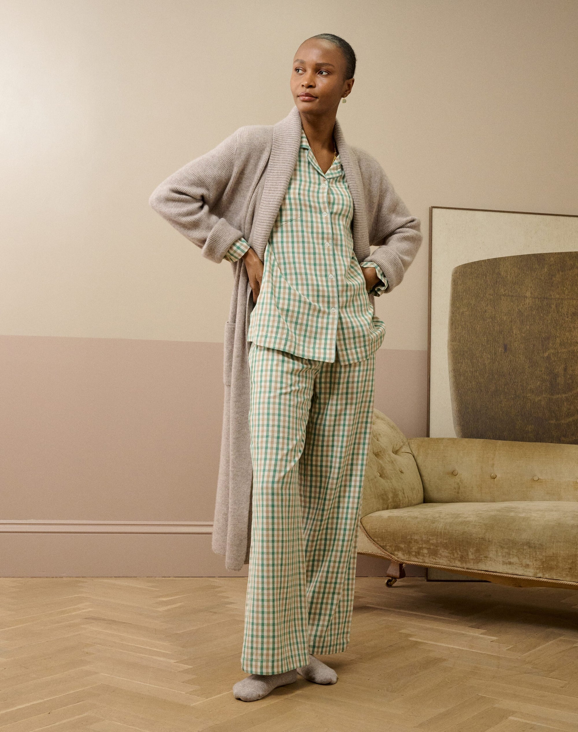 Brushed Cotton Gingham Pyjamas