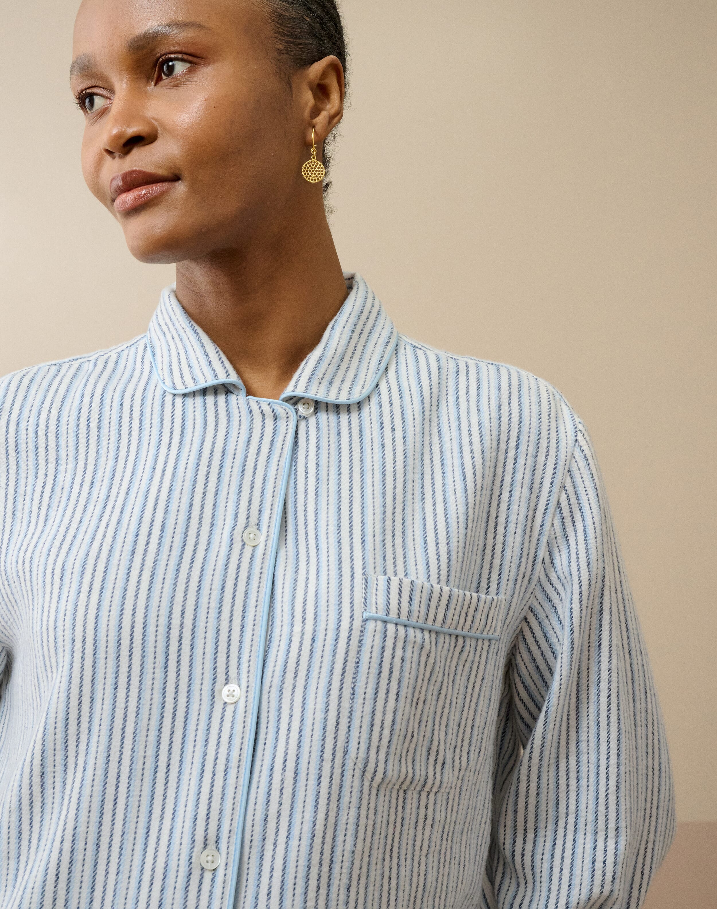Brushed Cotton Stripe Pyjamas