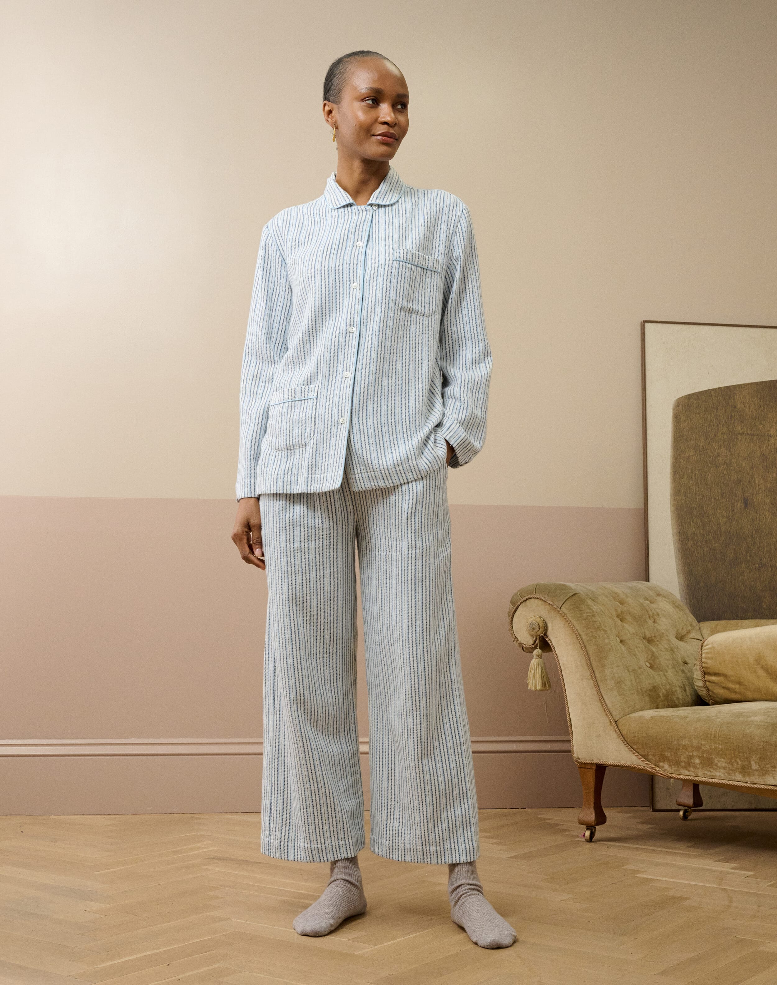 Brushed Cotton Stripe Pyjamas