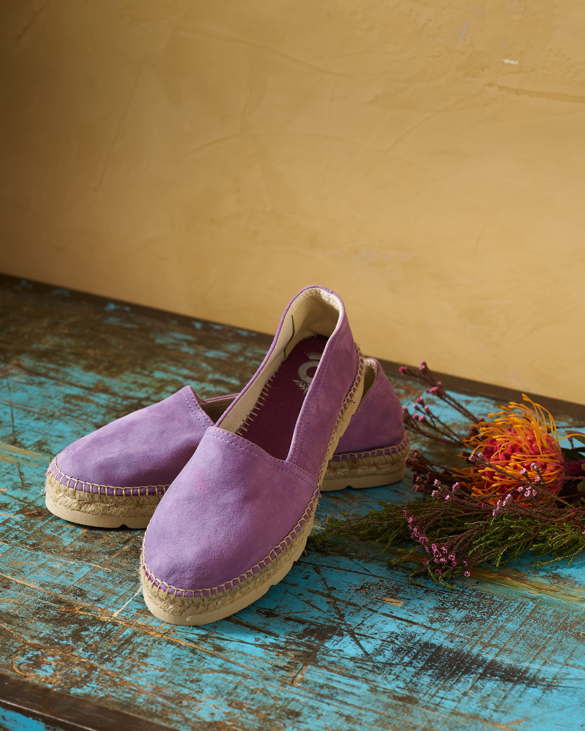 Suede Flatform Espadrilles