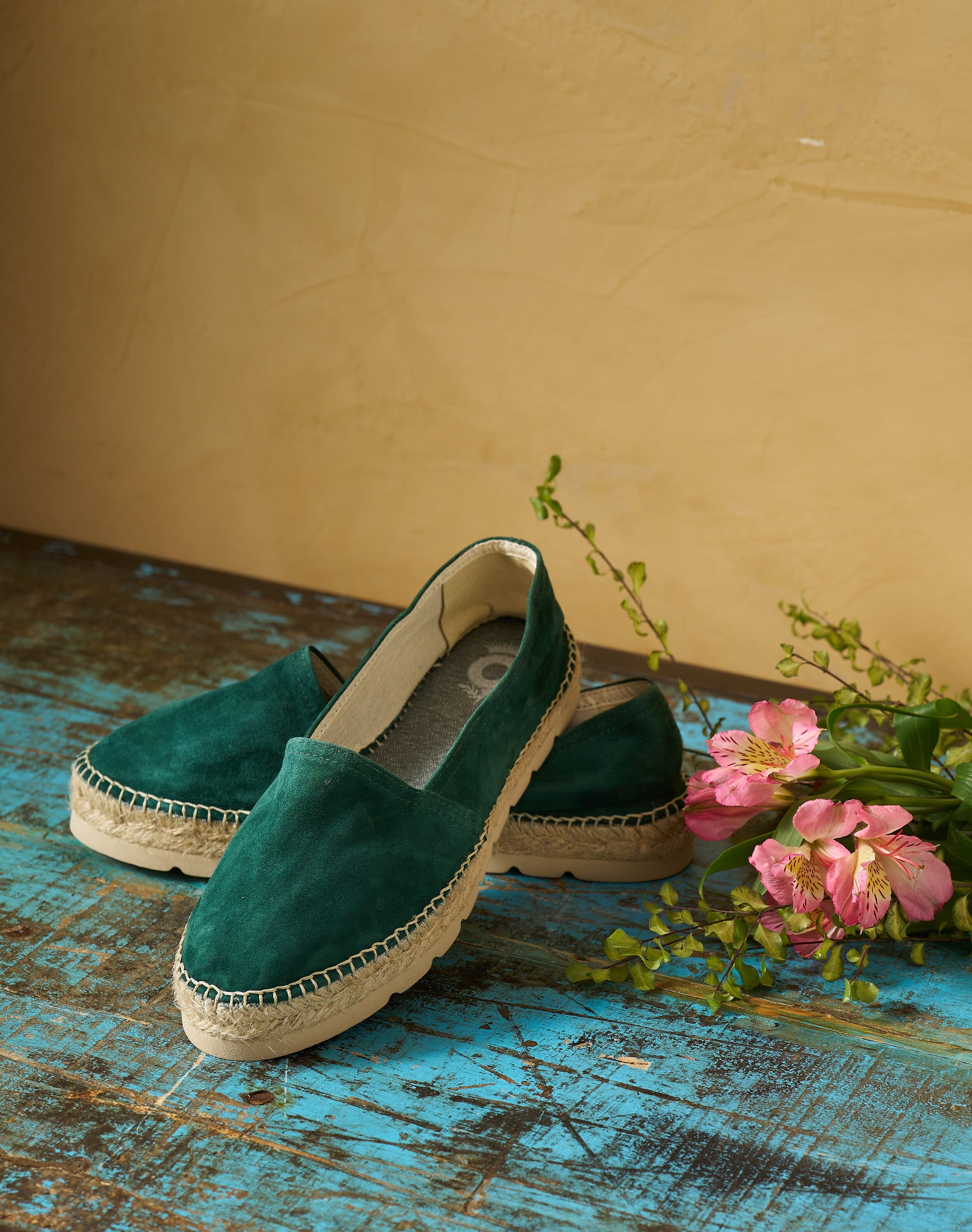 Suede Flatform Espadrilles