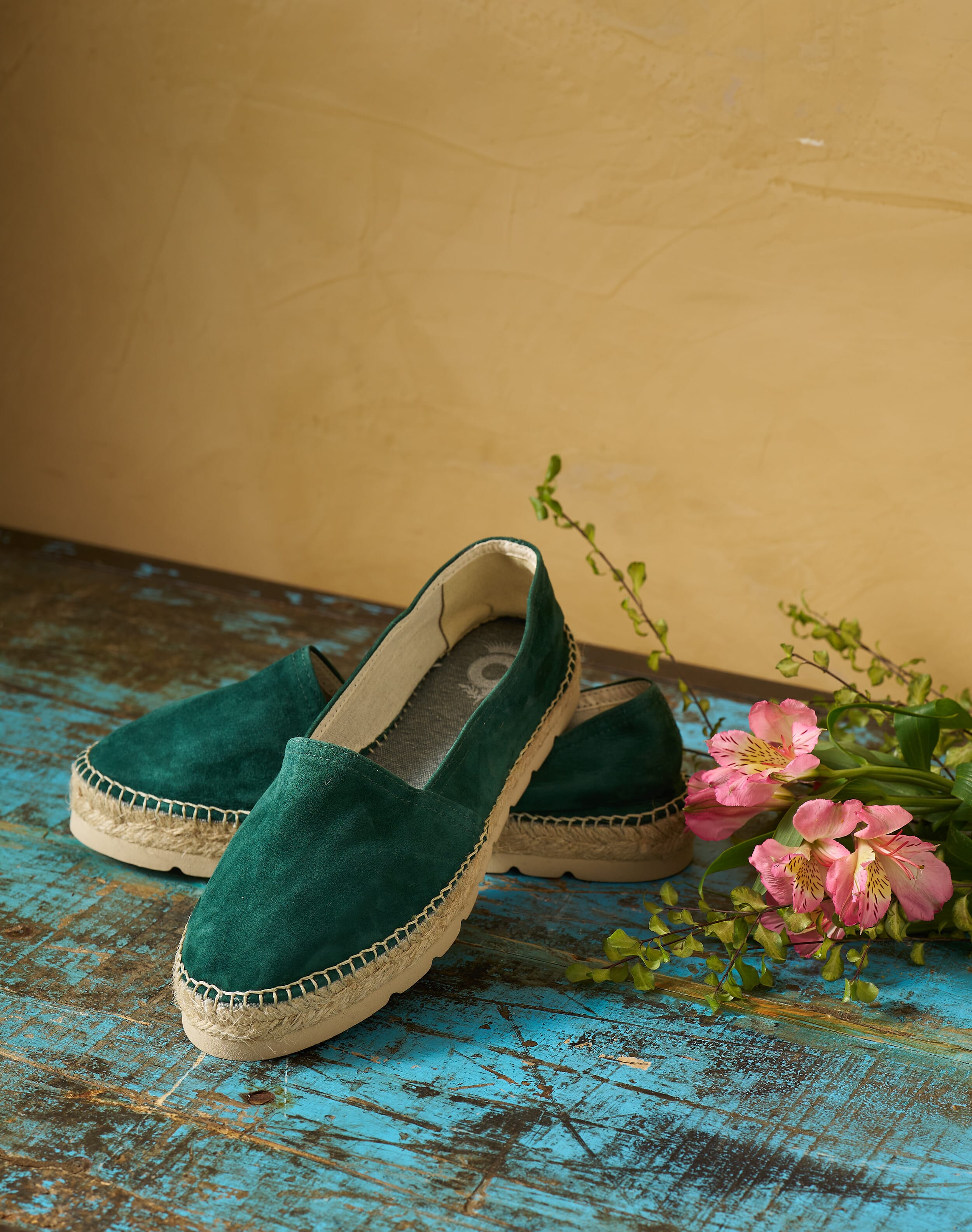 Suede Flatform Espadrilles